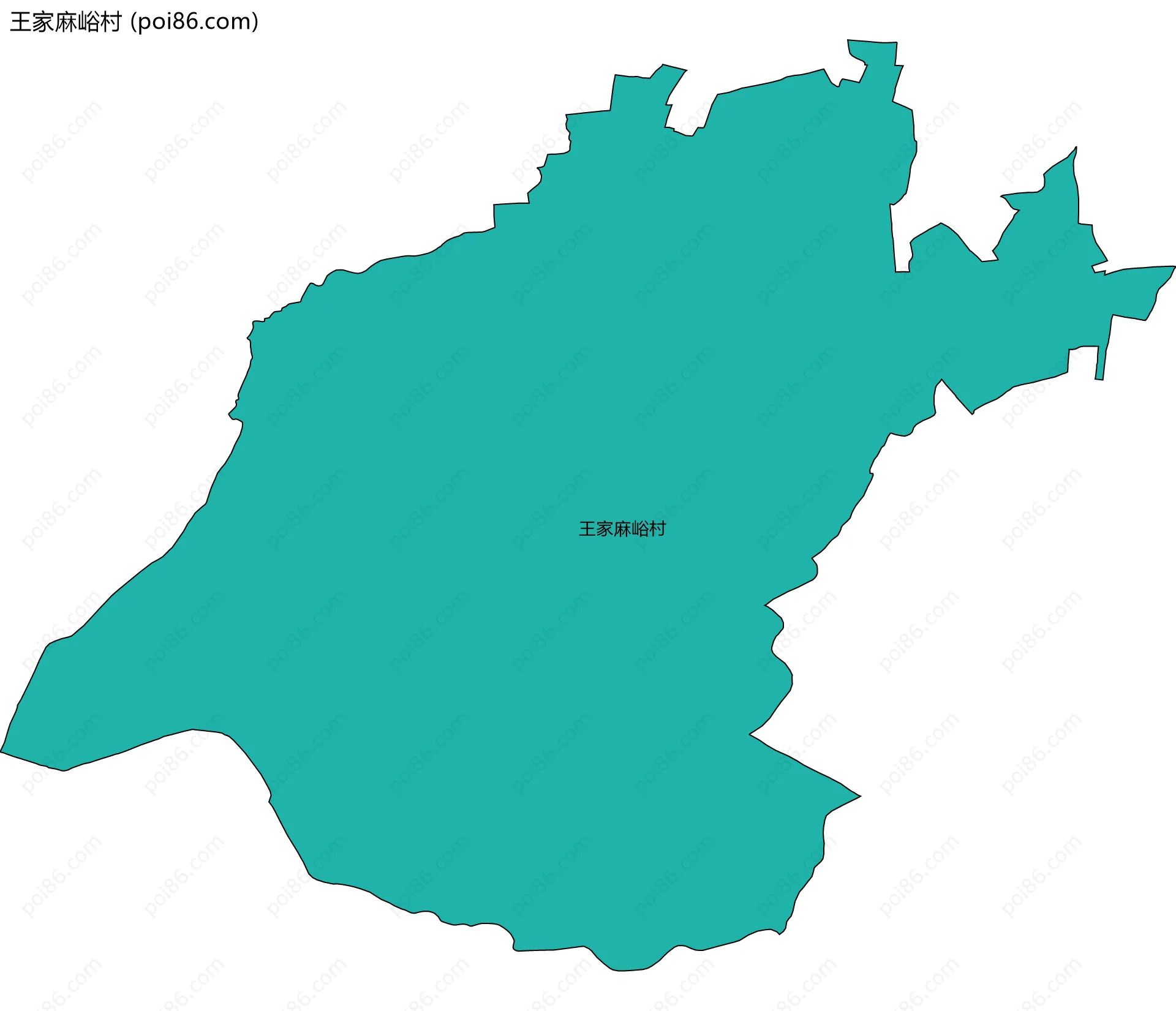 王家麻峪村边界地图