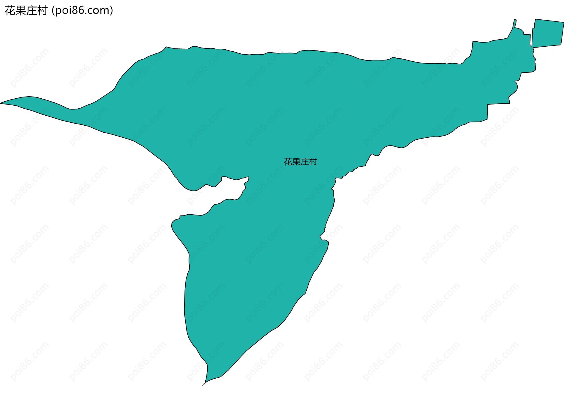 花果庄村边界地图