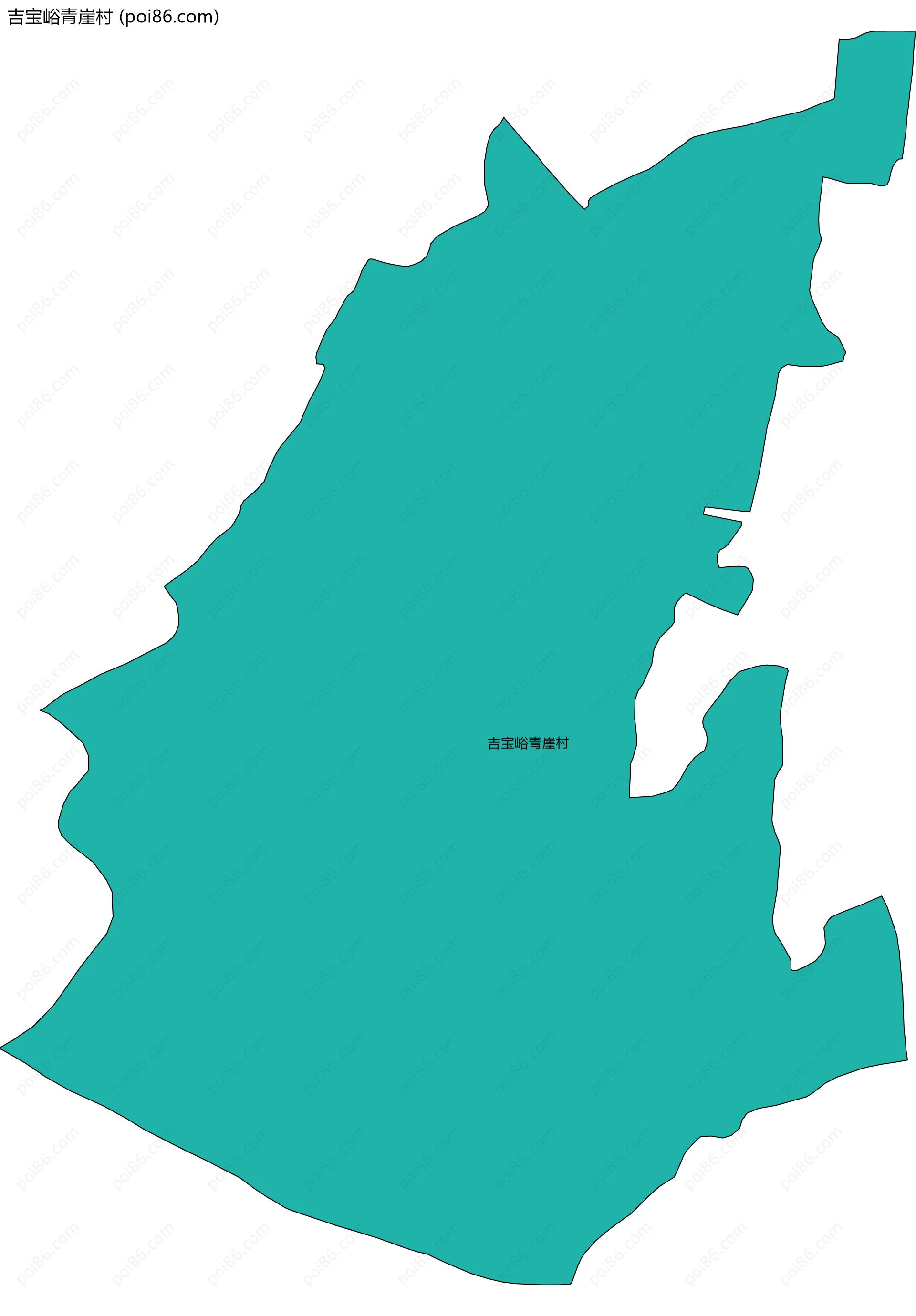 吉宝峪青崖村边界地图