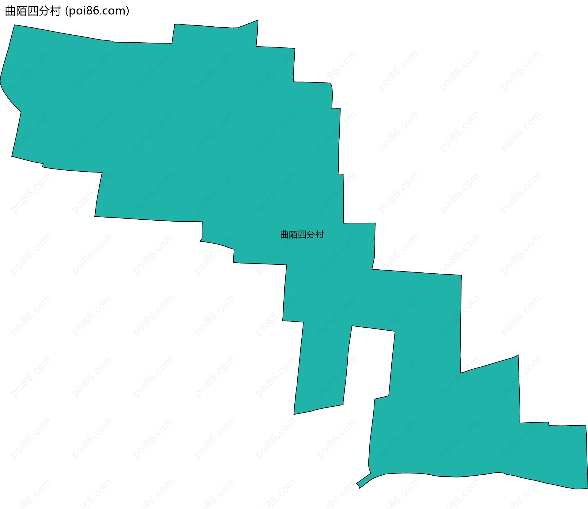 曲陌四分村边界地图