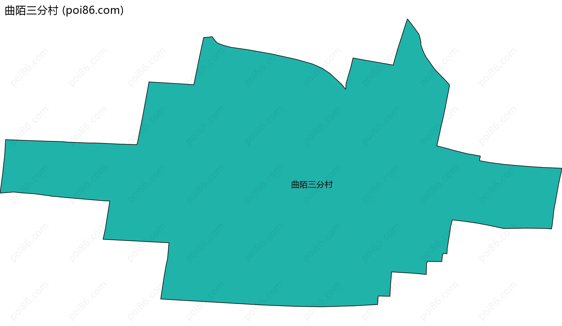 曲陌三分村边界地图