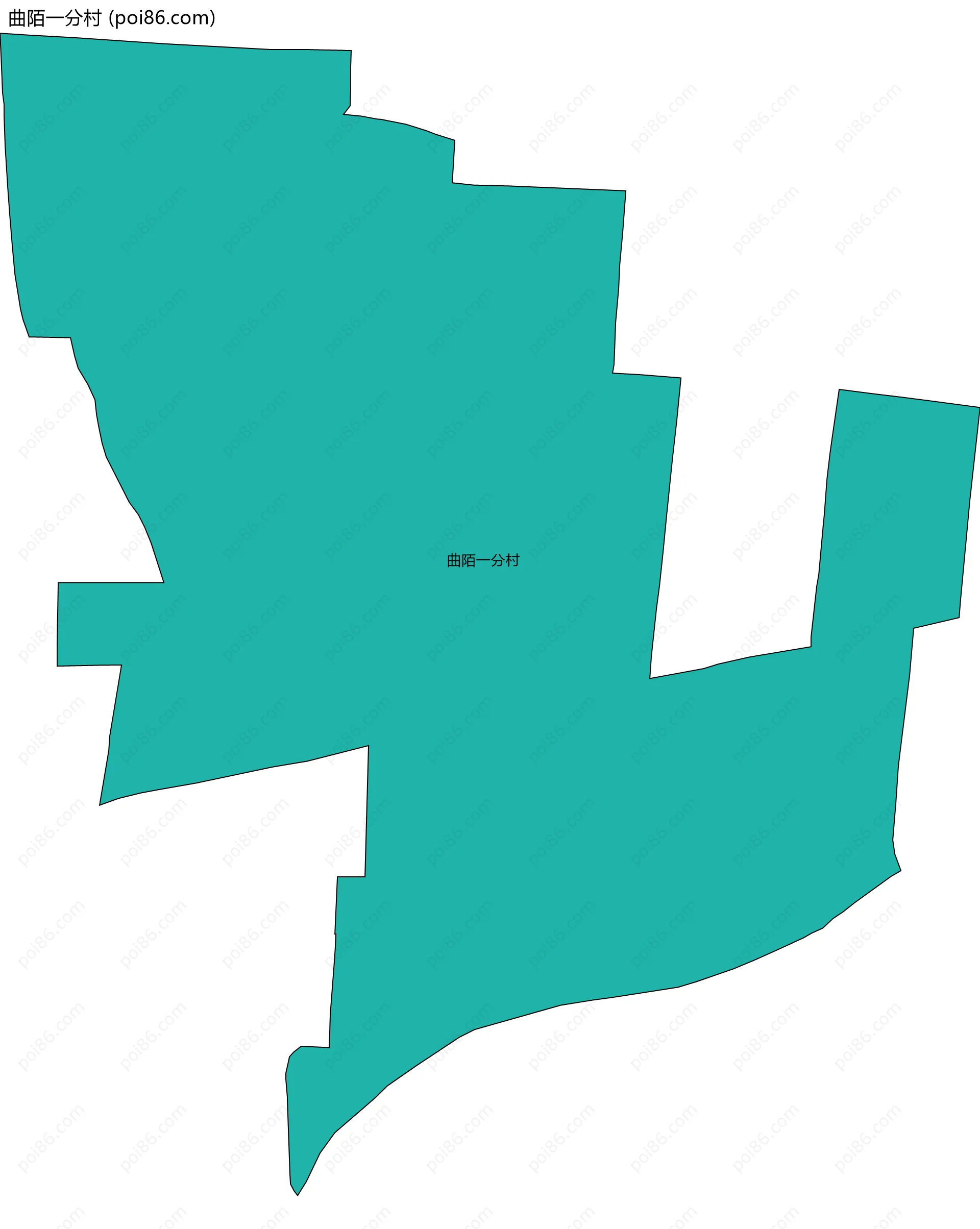 曲陌一分村边界地图