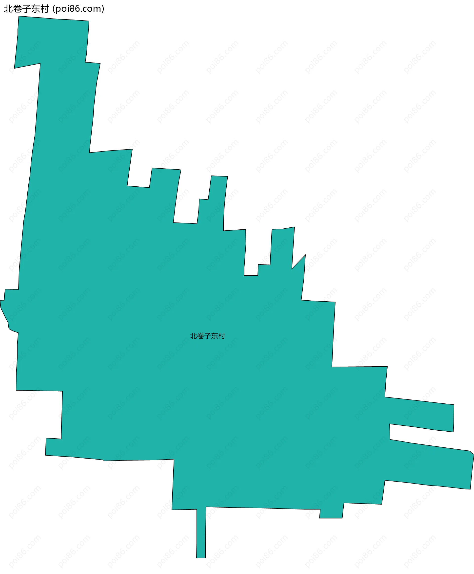 北卷子东村边界地图