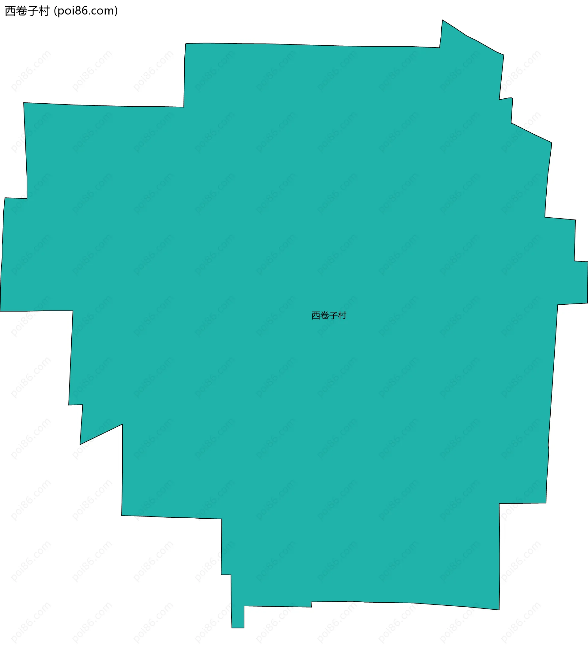 西卷子村边界地图