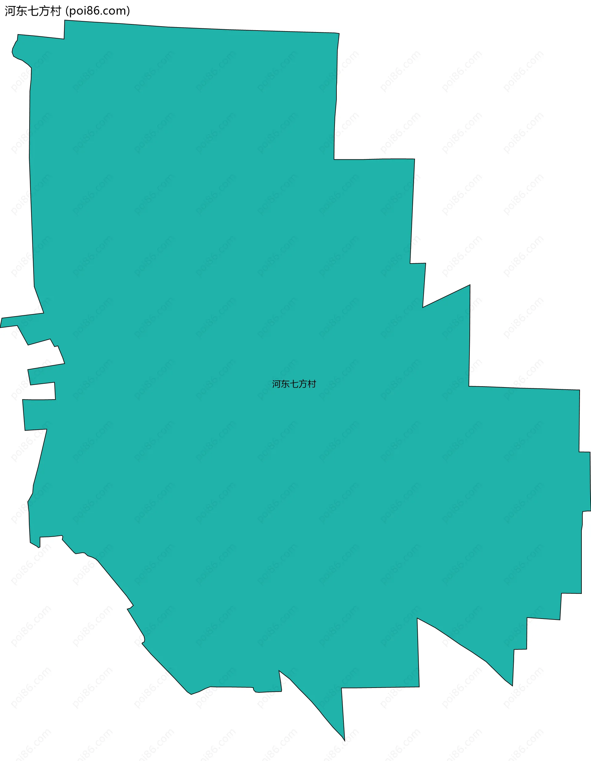 河东七方村边界地图