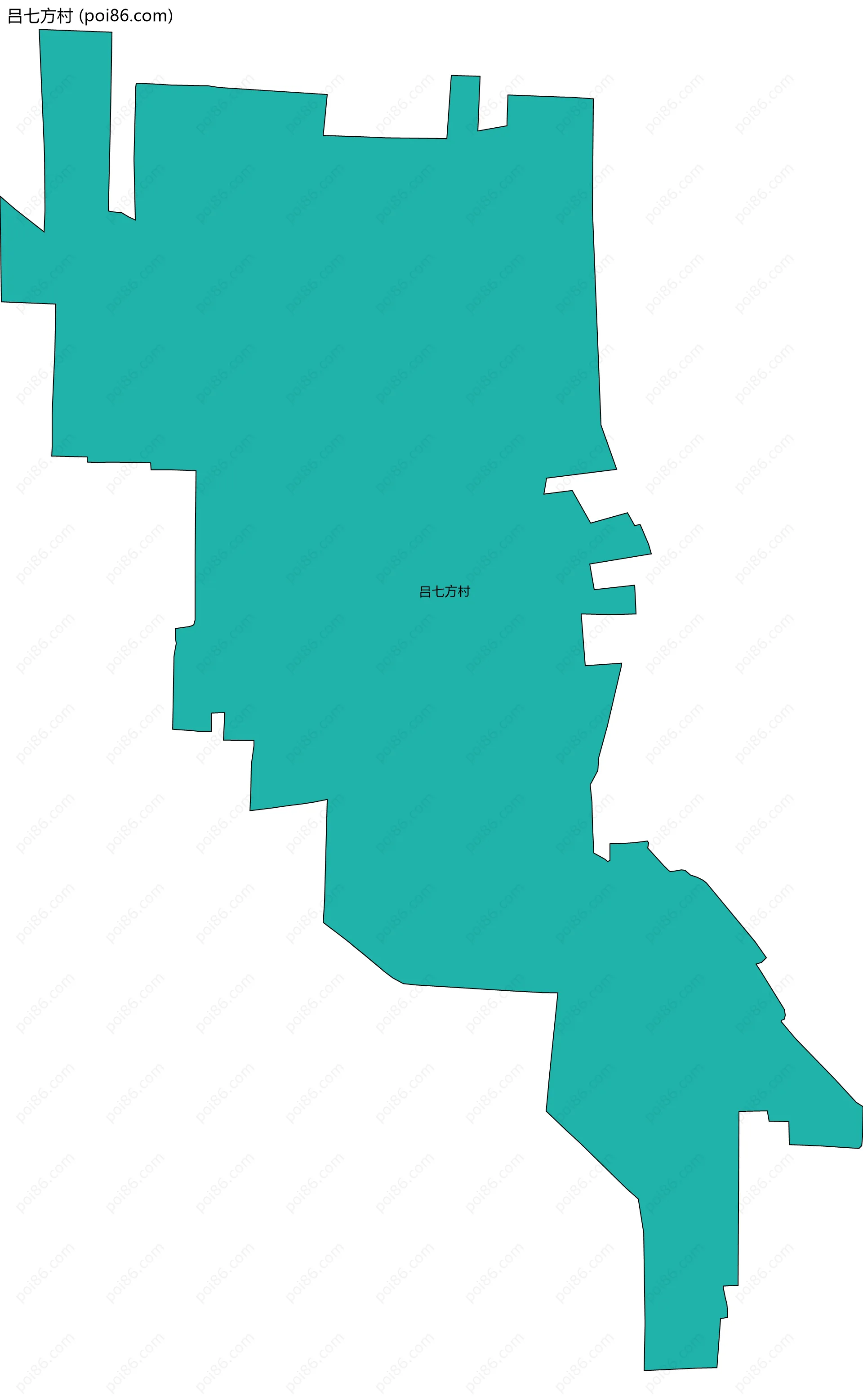 吕七方村边界地图