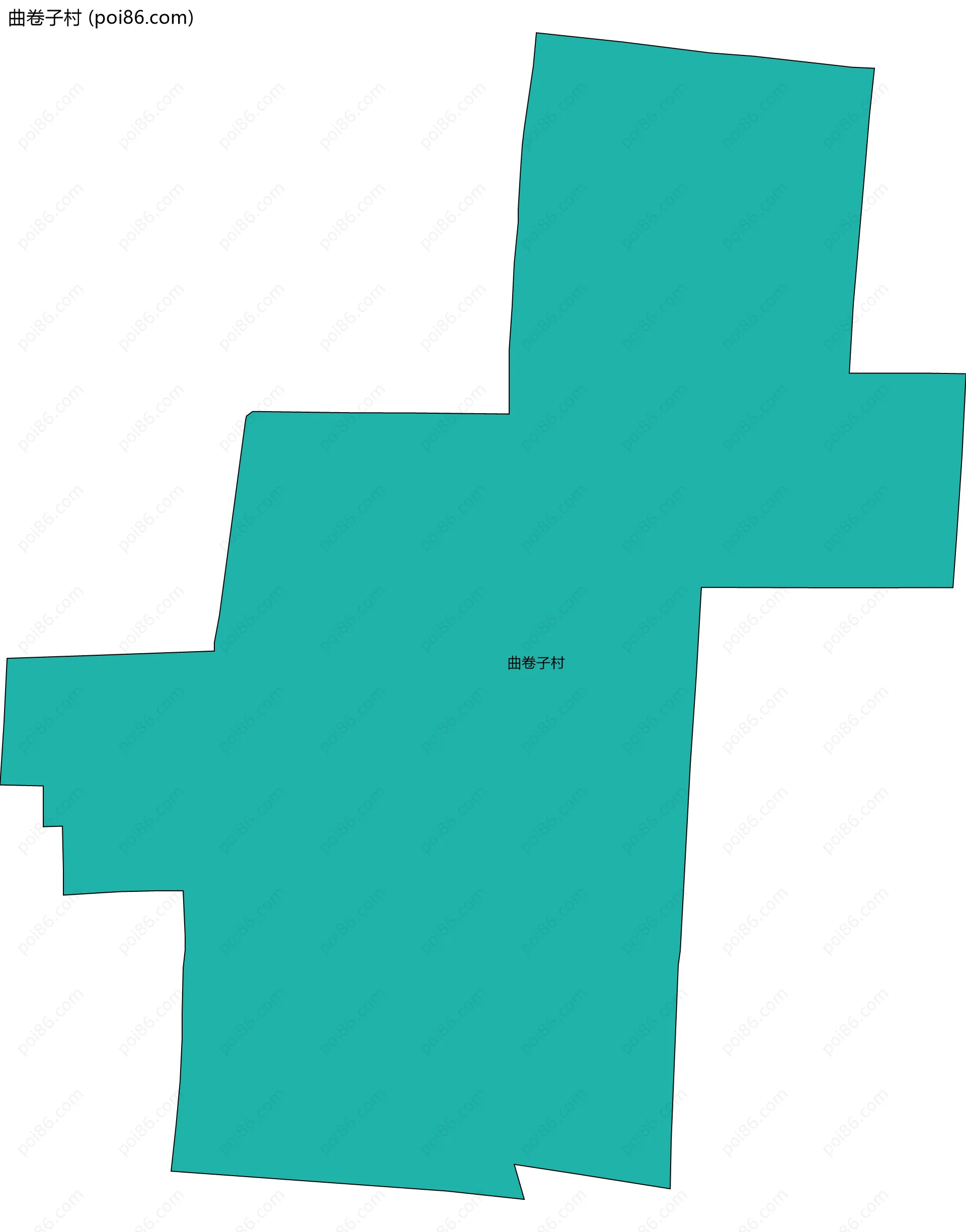 曲卷子村边界地图