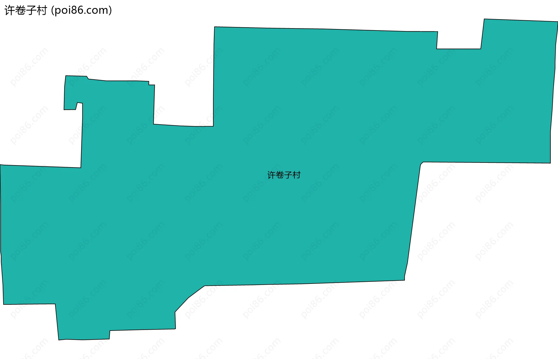 许卷子村边界地图