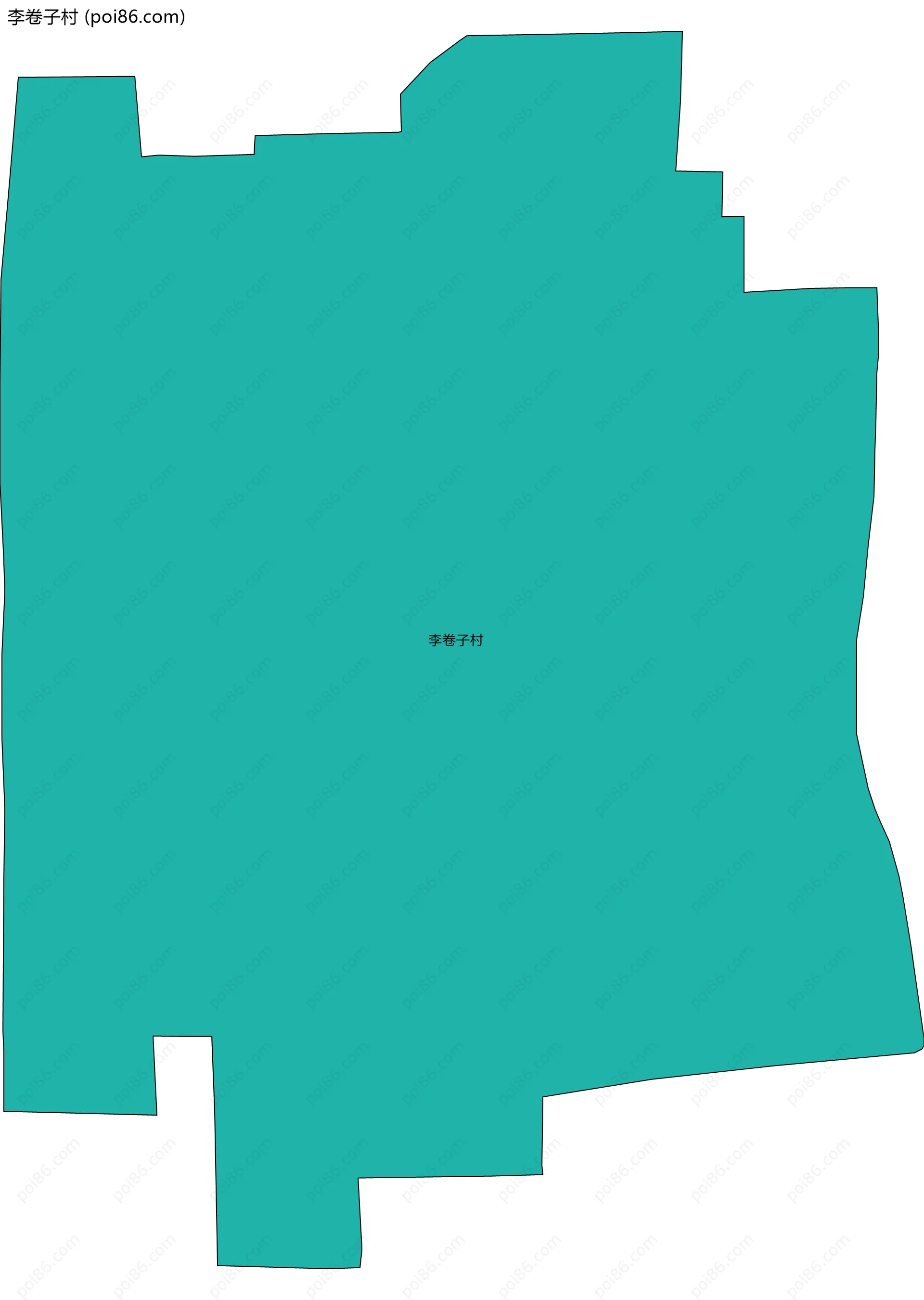 李卷子村边界地图