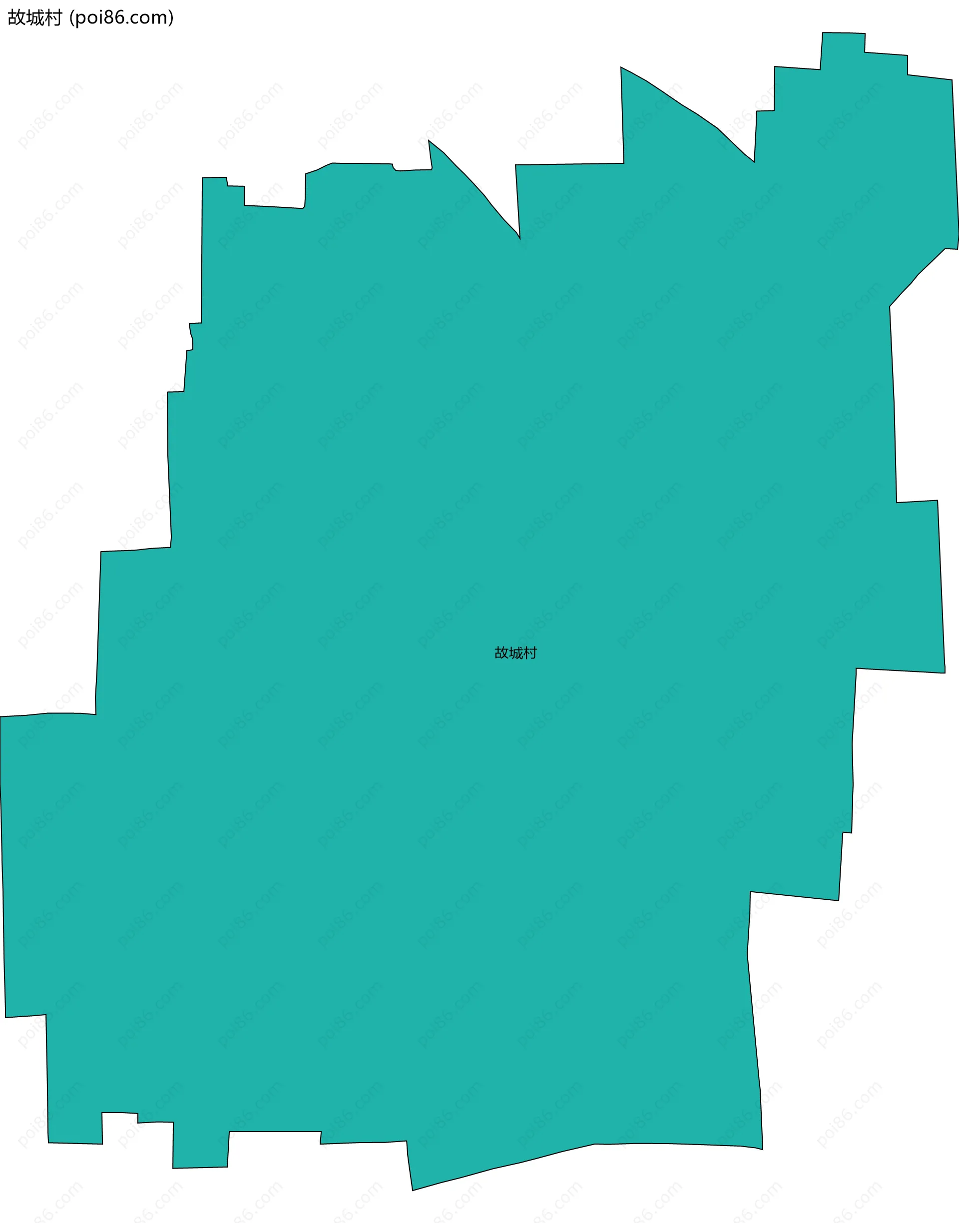 故城村边界地图