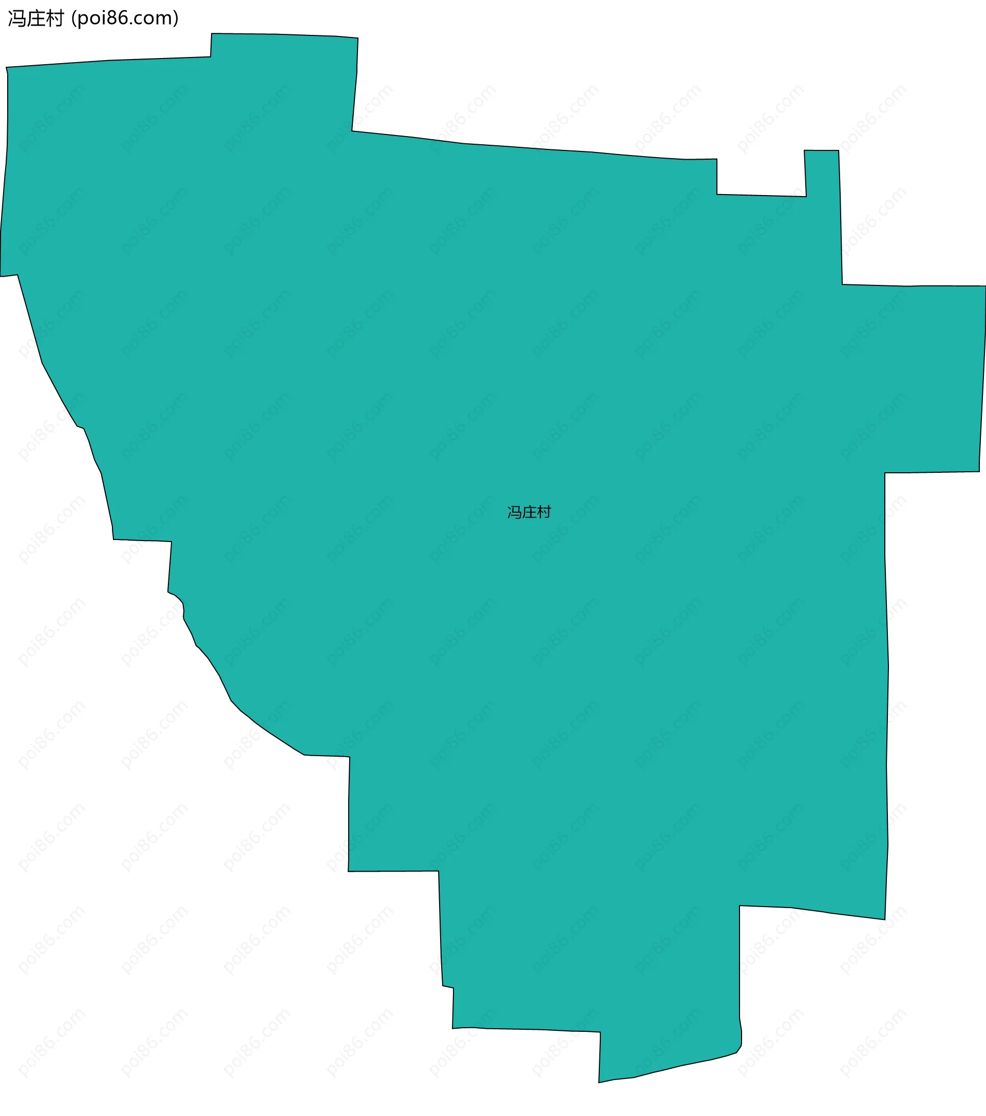 冯庄村边界地图