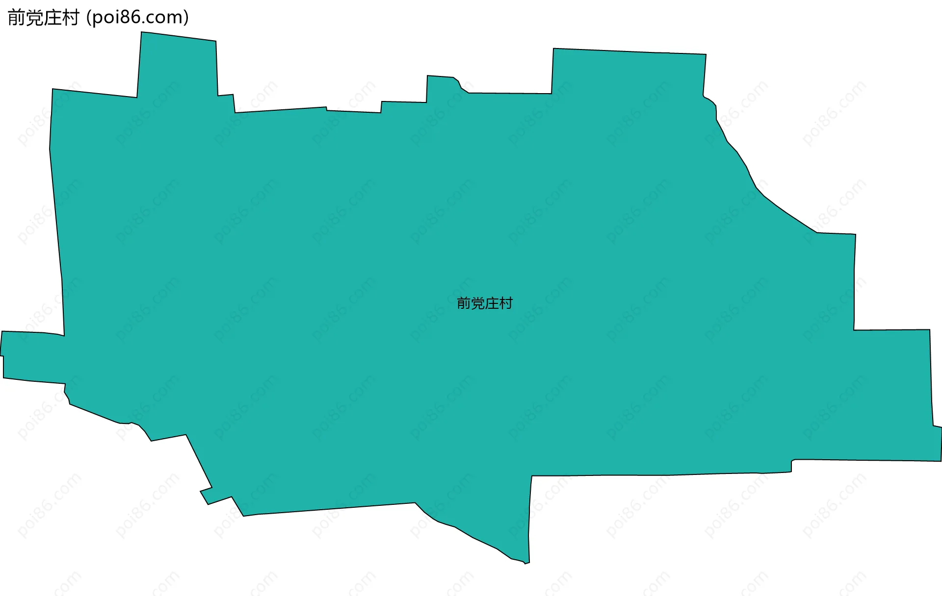 前党庄村边界地图