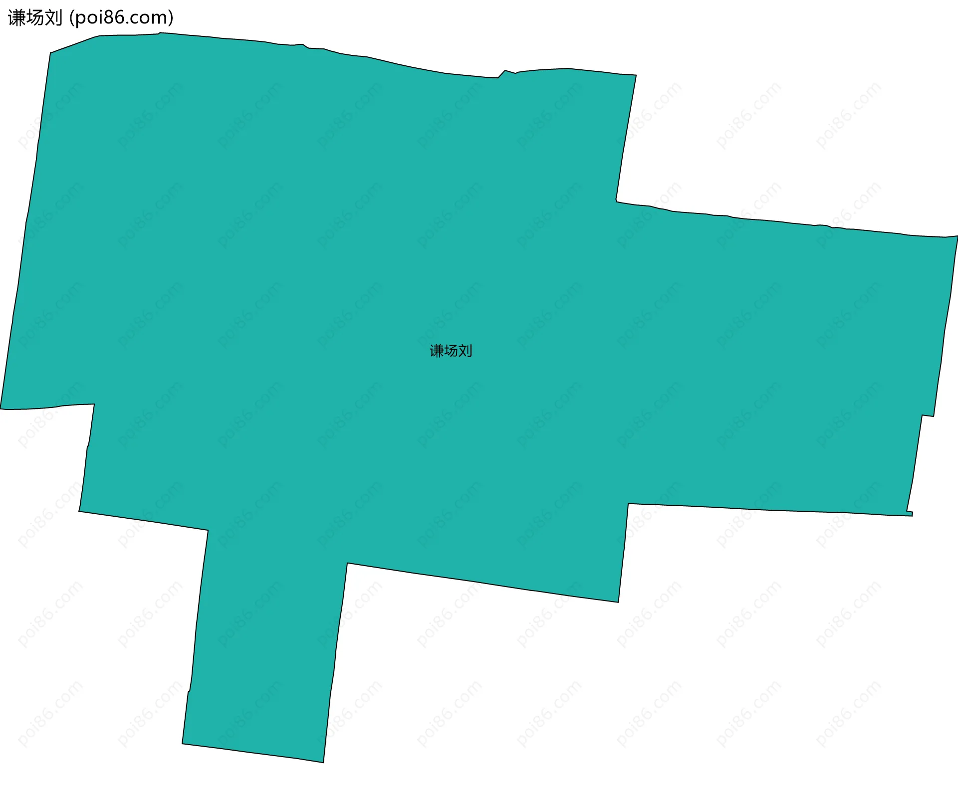 谦场刘边界地图