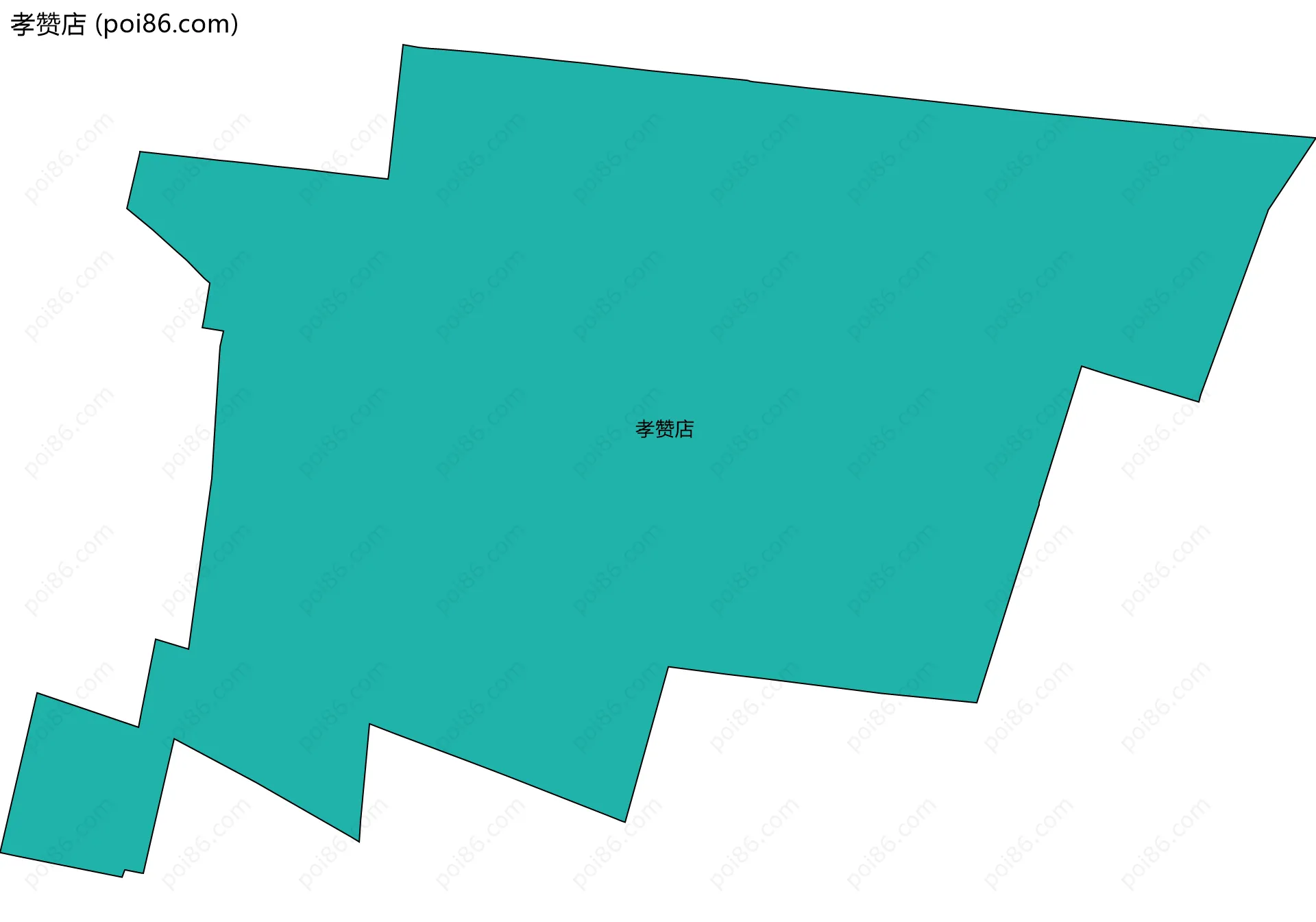 孝赞店边界地图