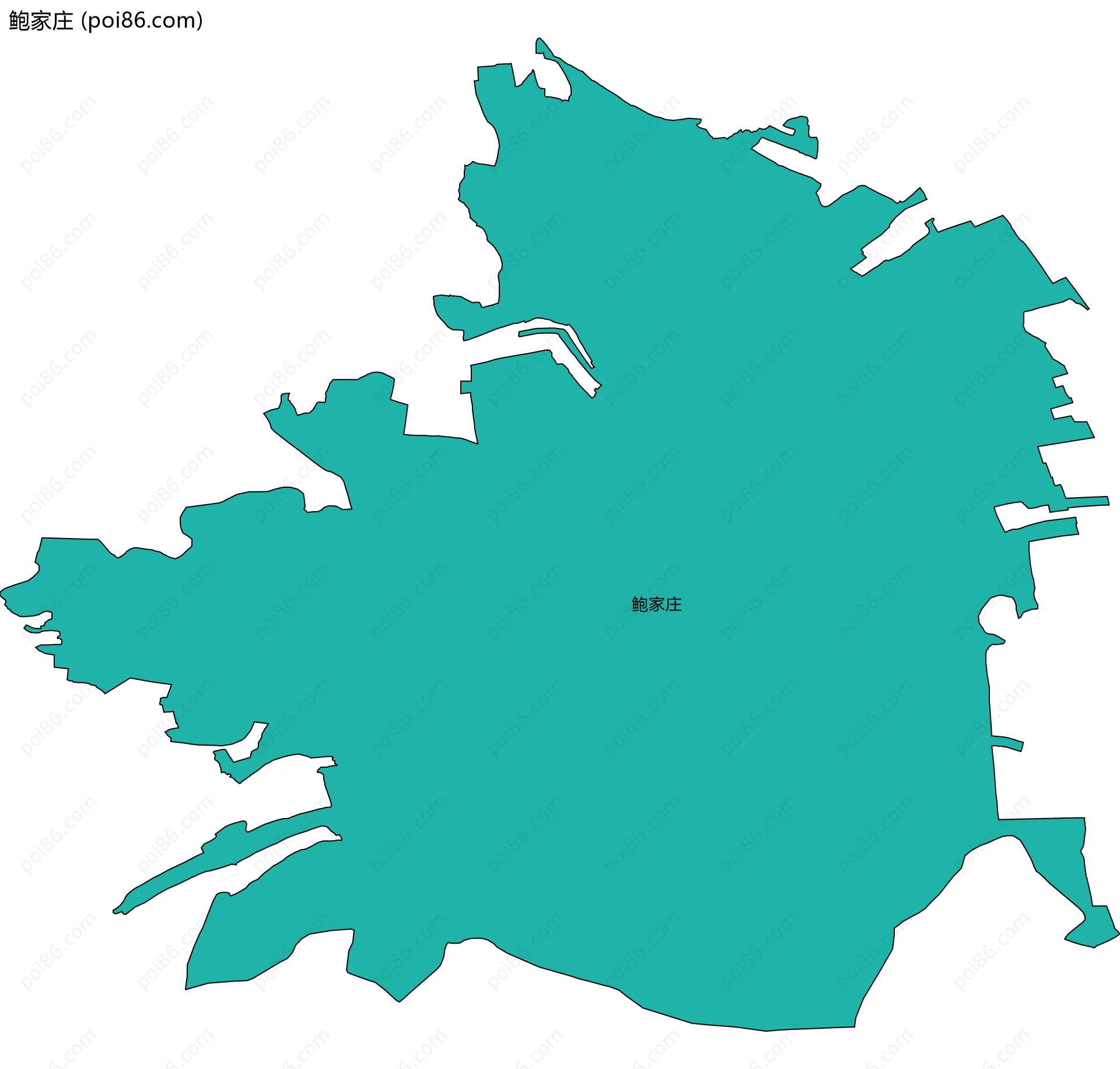 鲍家庄边界地图