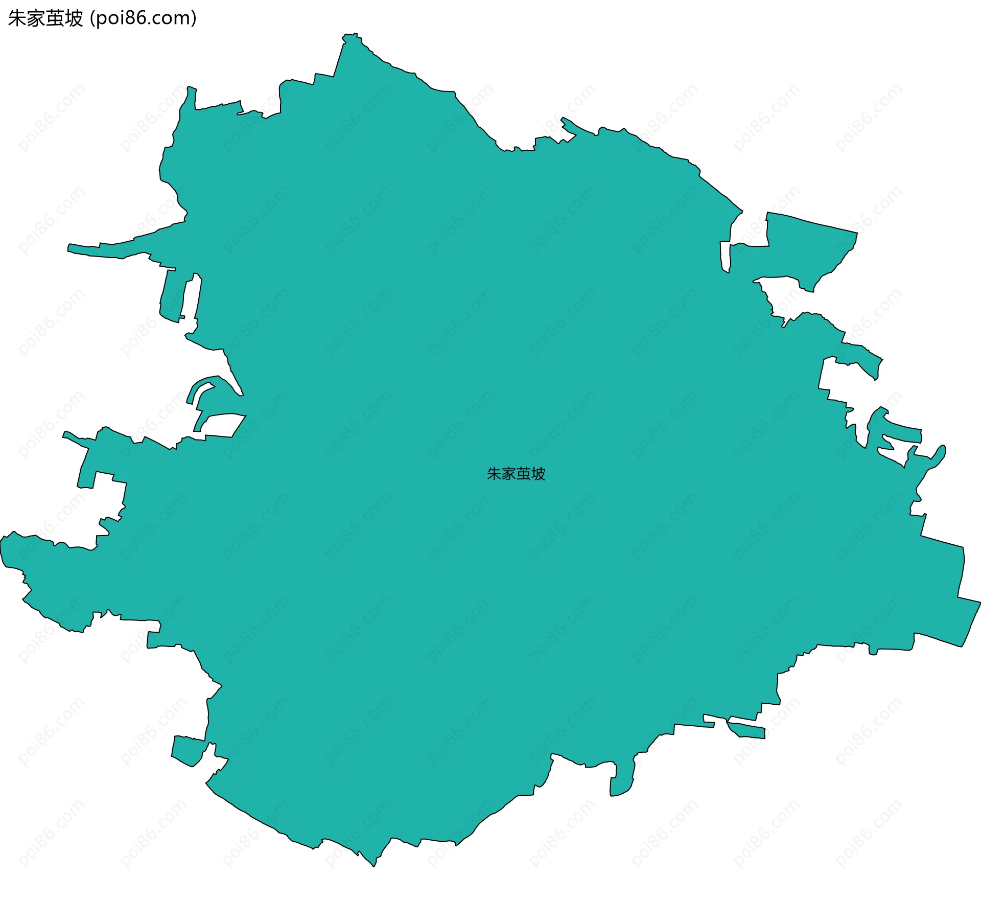 朱家茧坡边界地图