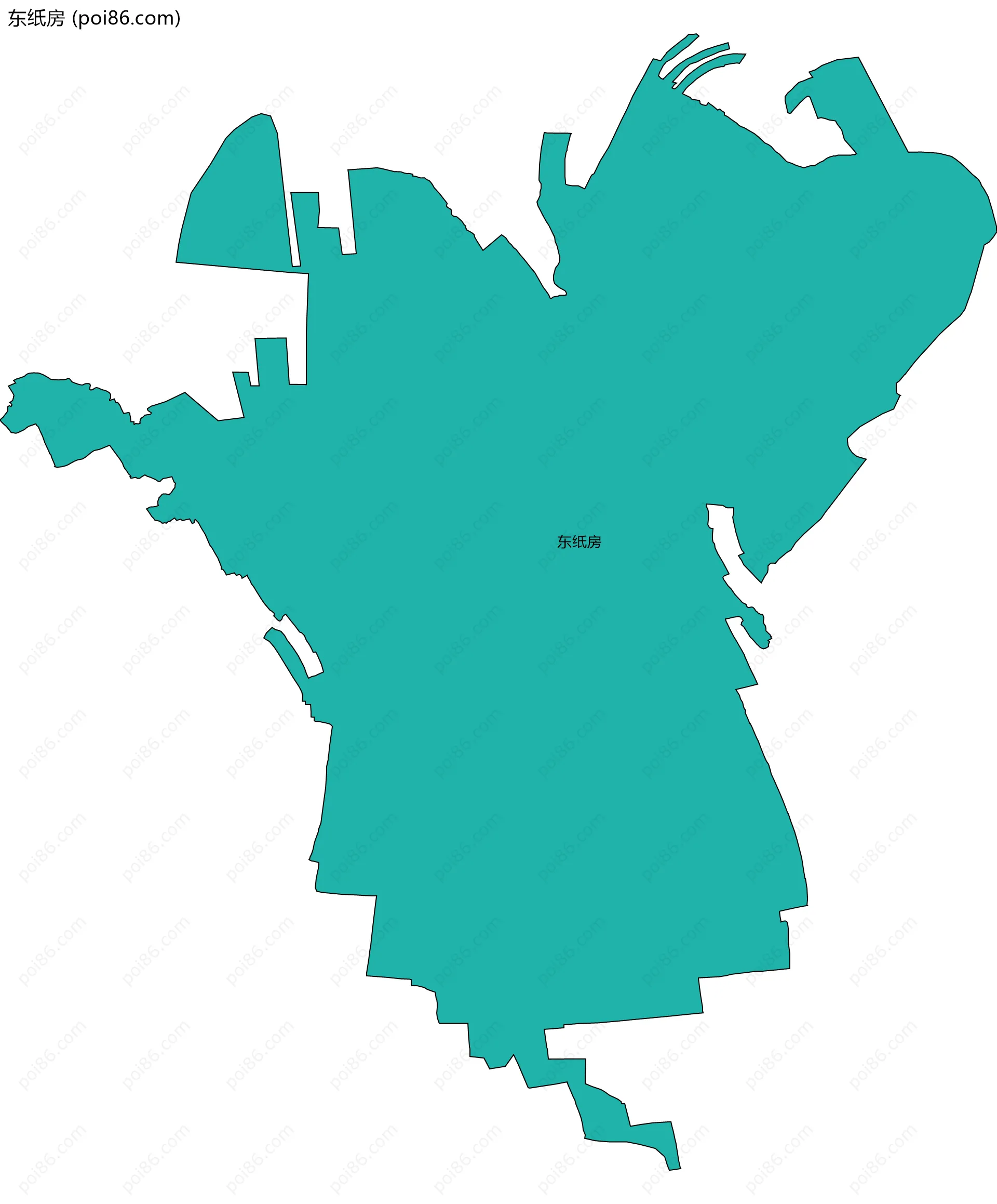 东纸房边界地图