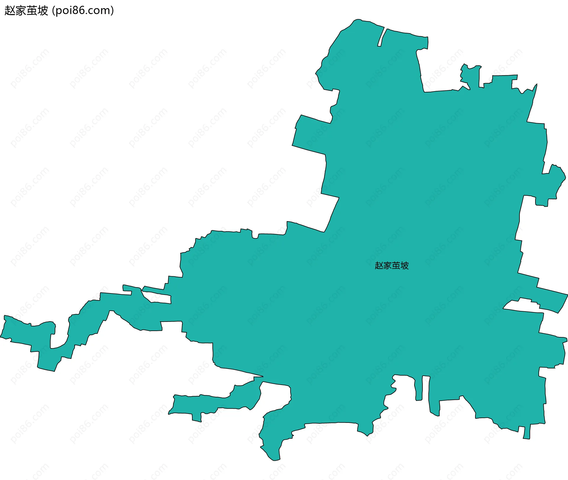 赵家茧坡边界地图