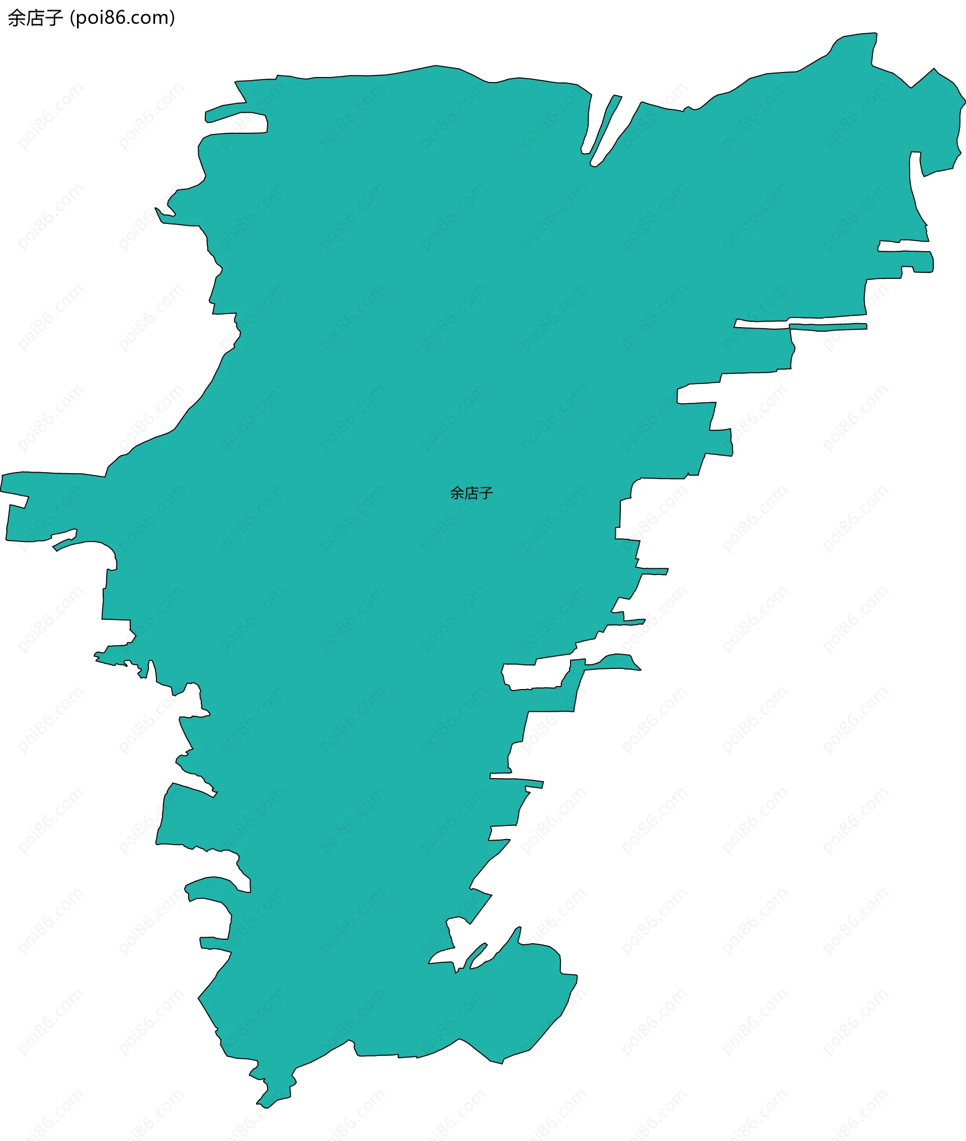 余店子边界地图