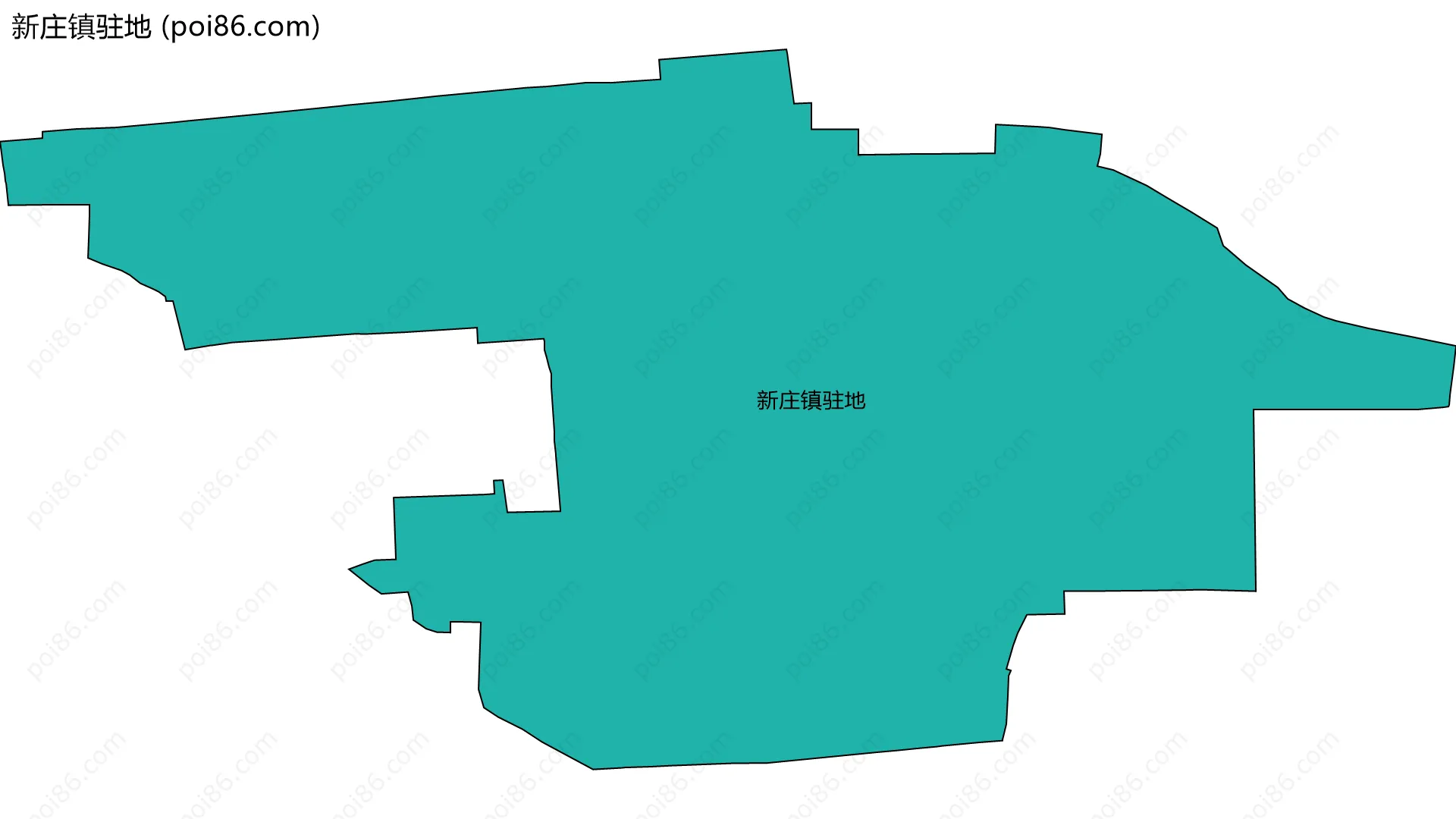 新庄镇驻地边界地图