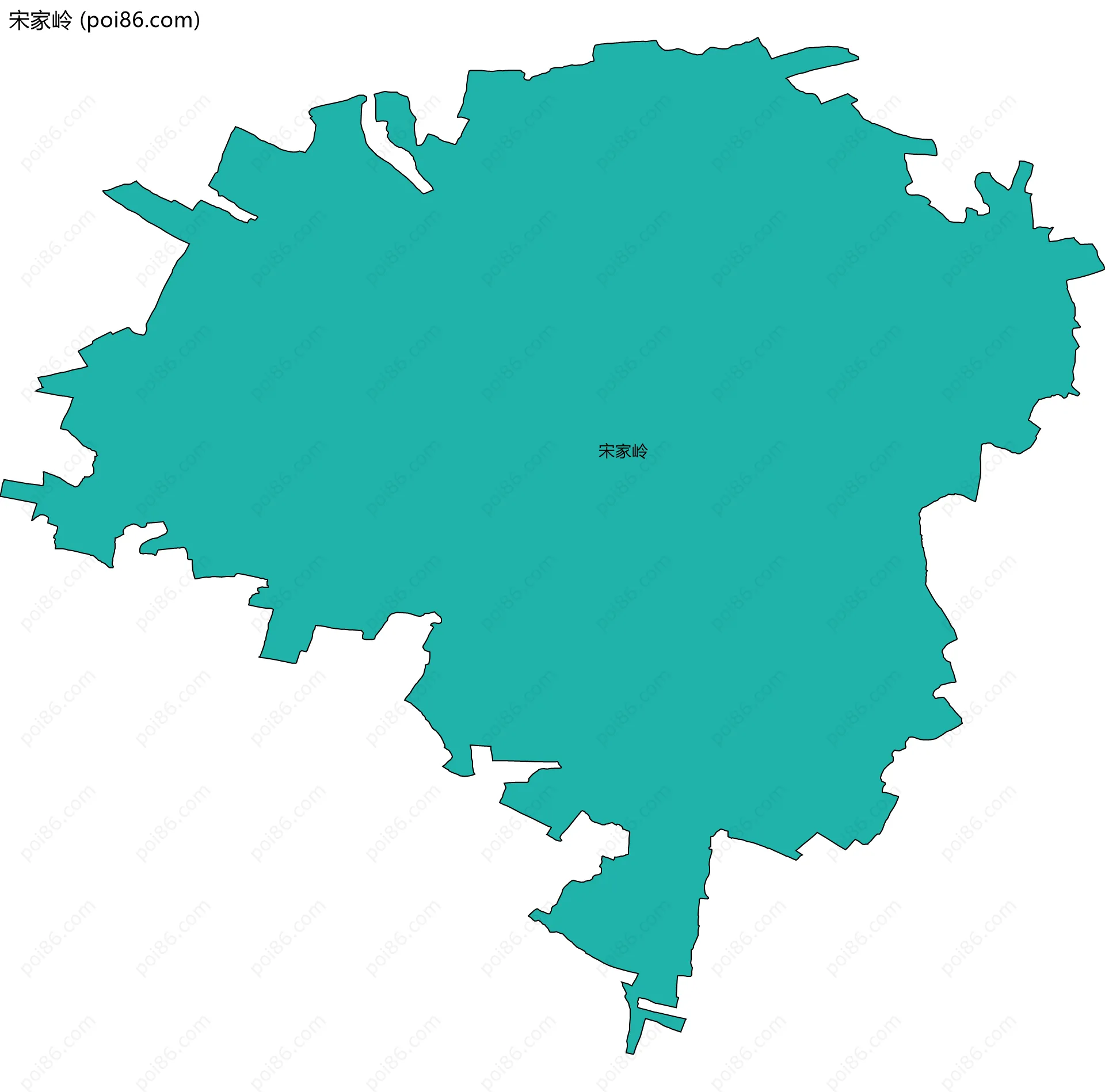 宋家岭边界地图