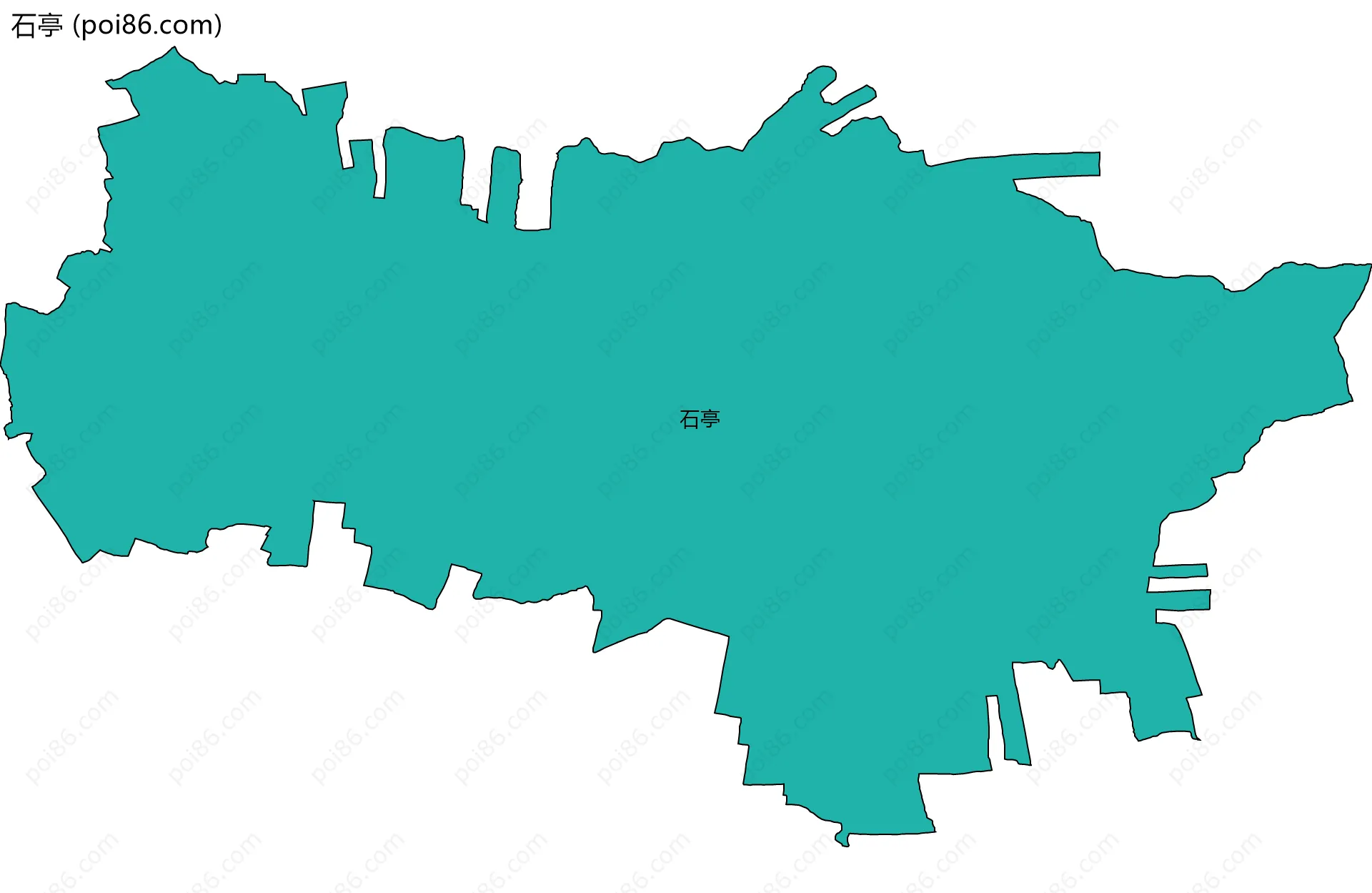 石亭边界地图