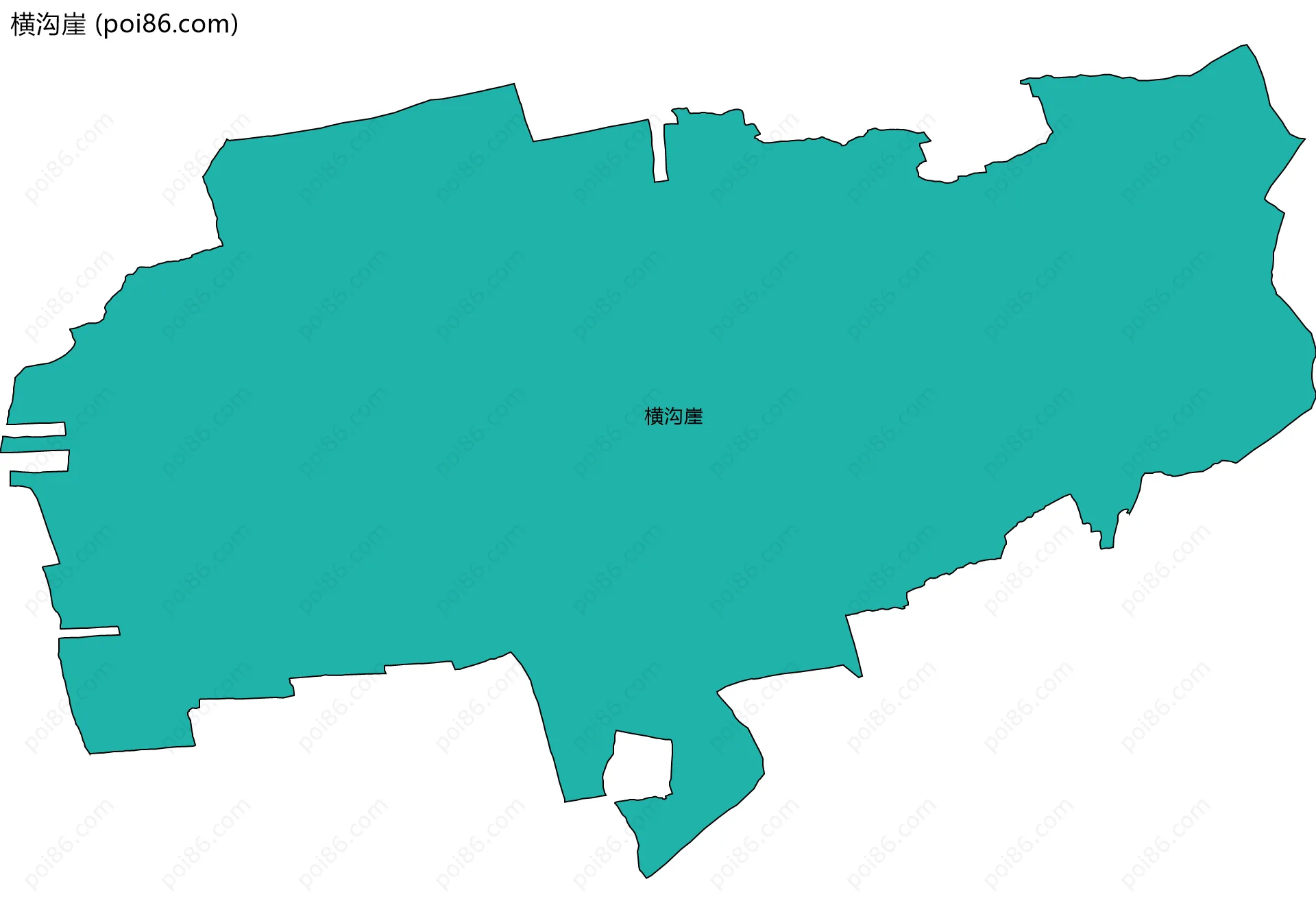 横沟崖边界地图