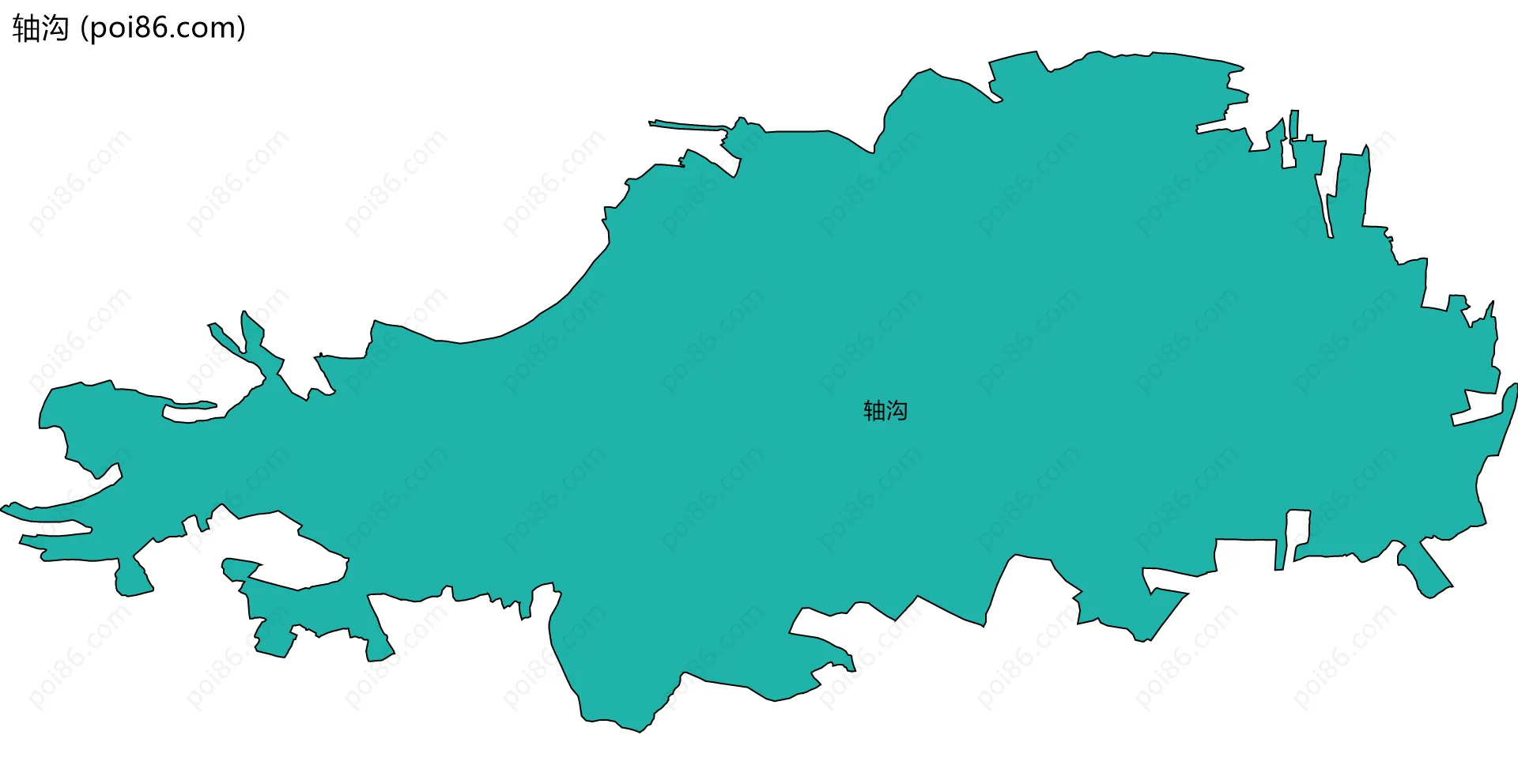 轴沟边界地图