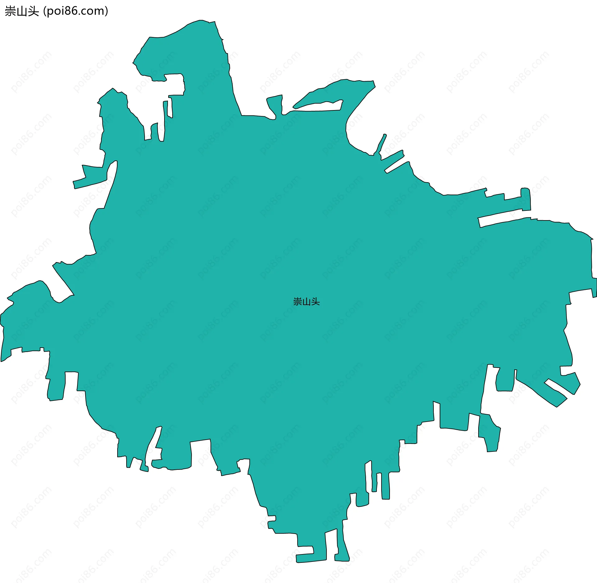 崇山头边界地图