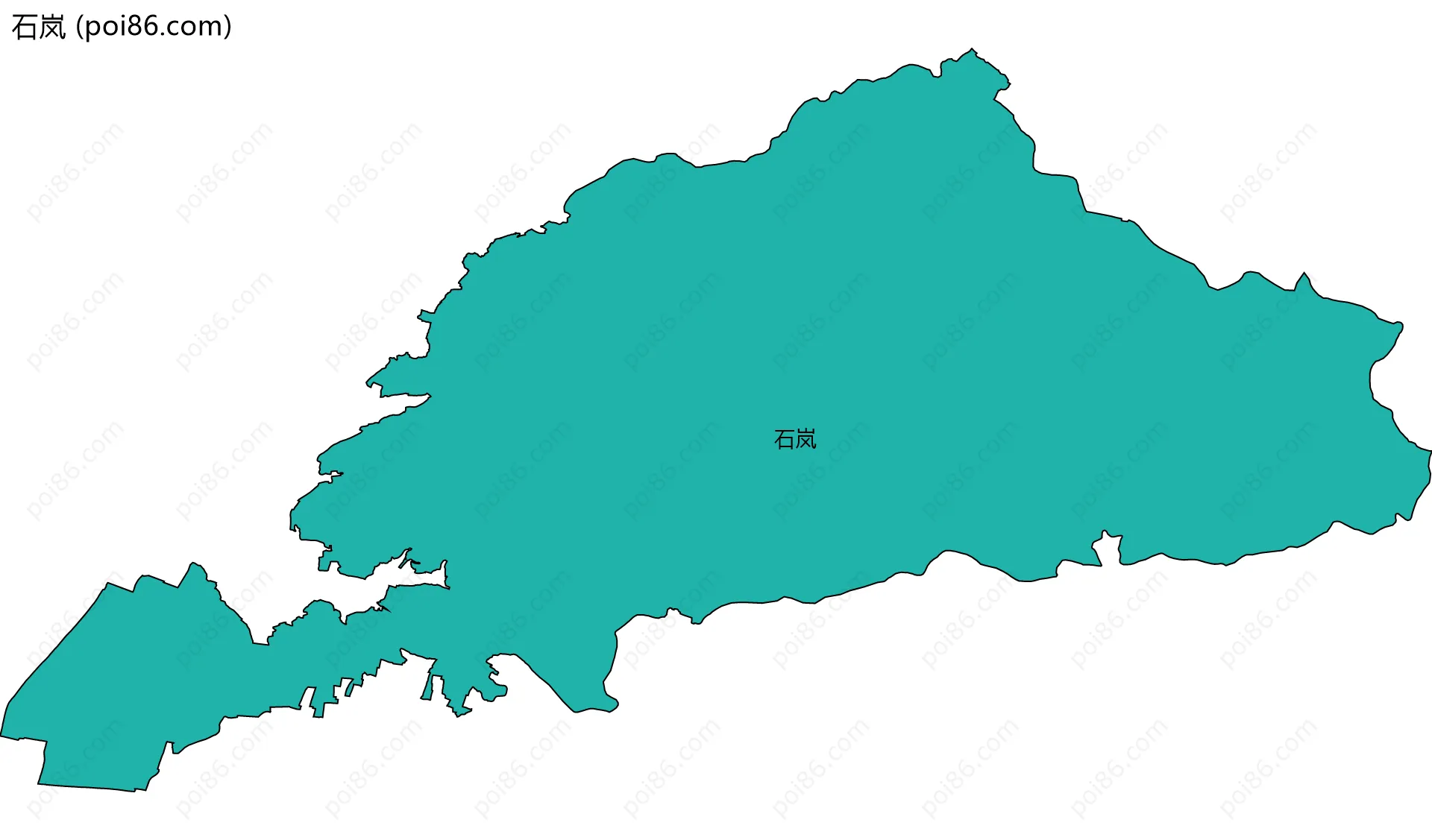 石岚边界地图