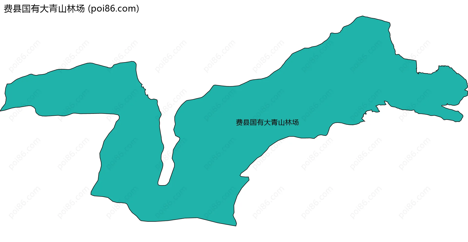 费县国有大青山林场边界地图