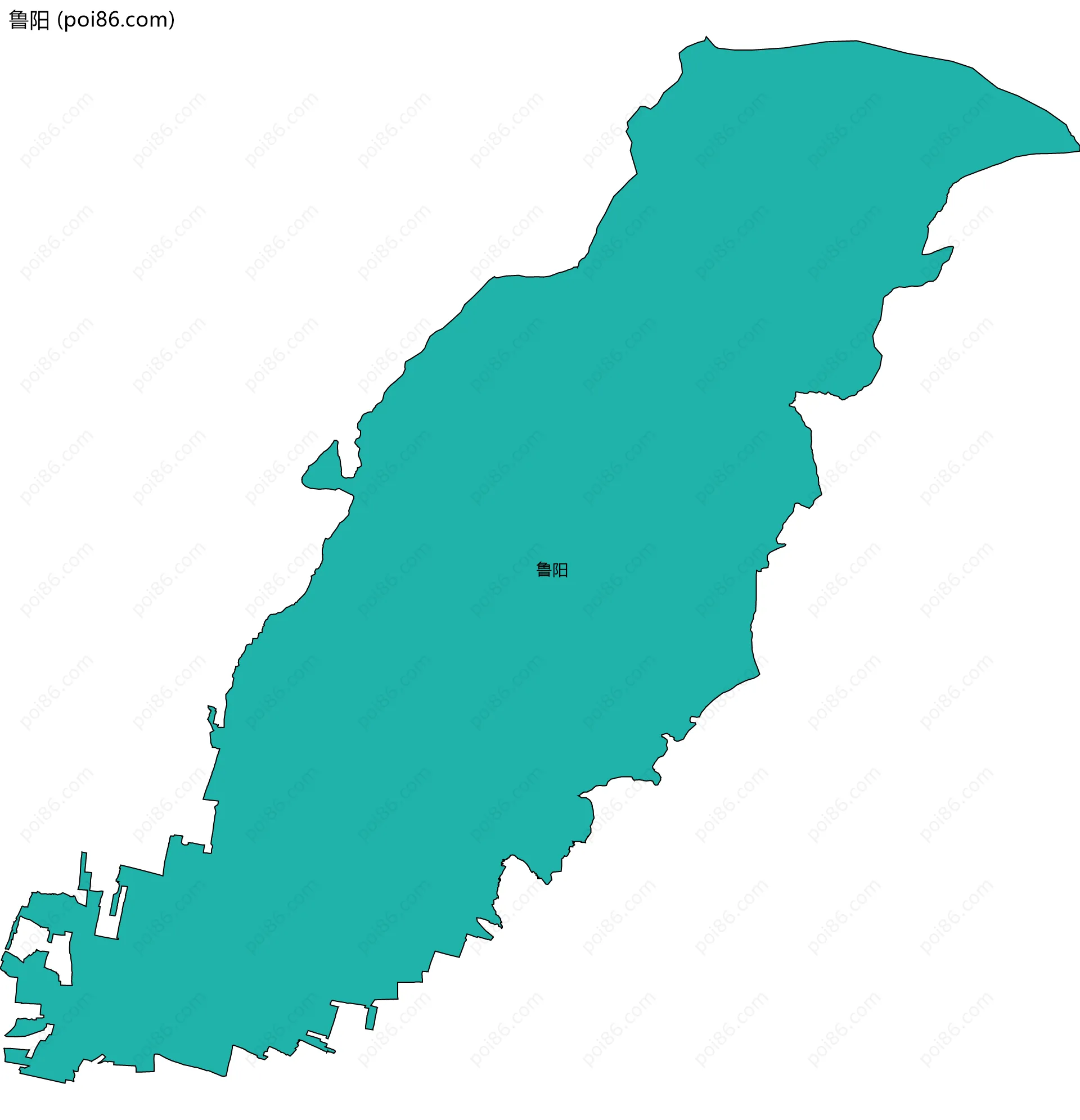 鲁阳边界地图