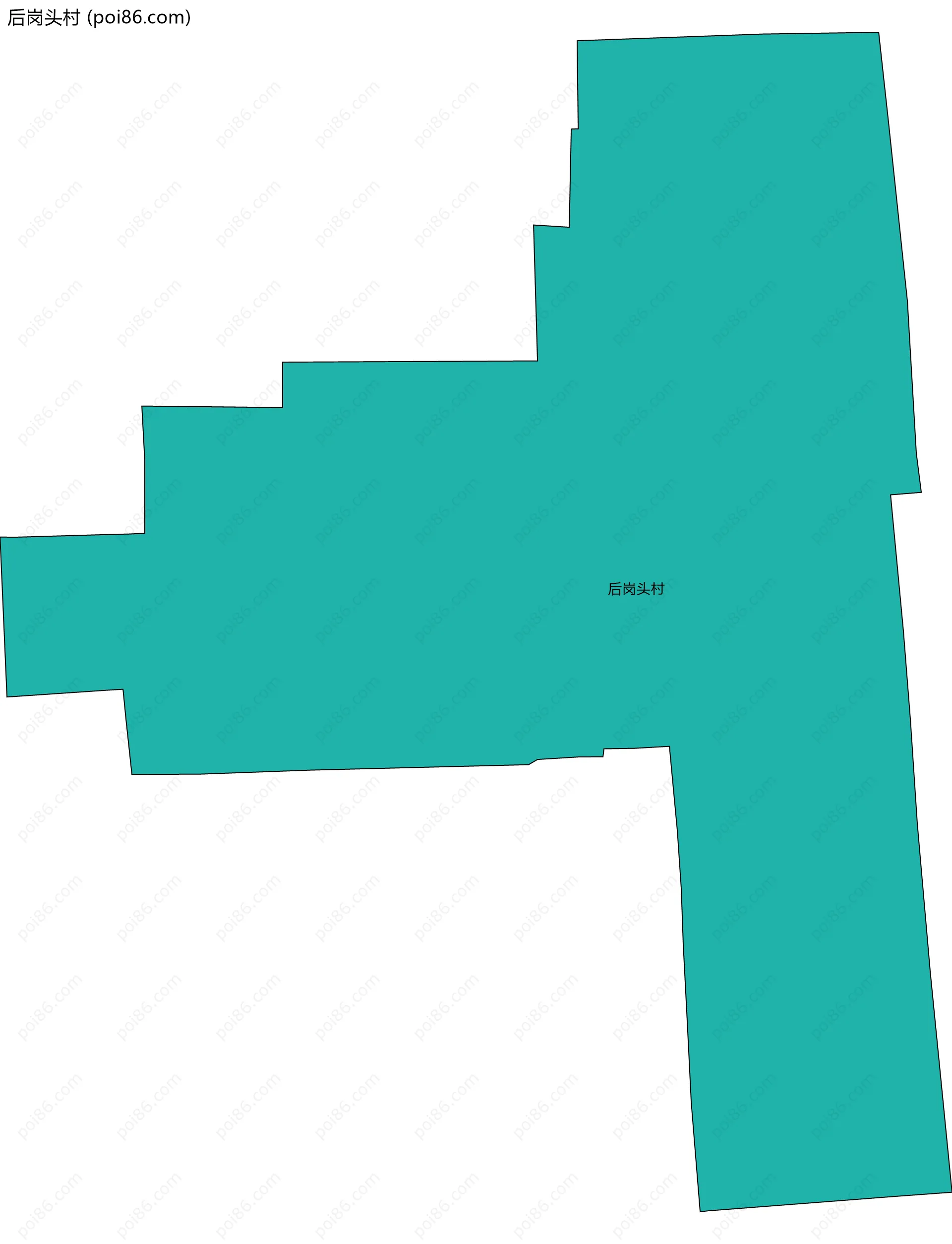 后岗头村边界地图