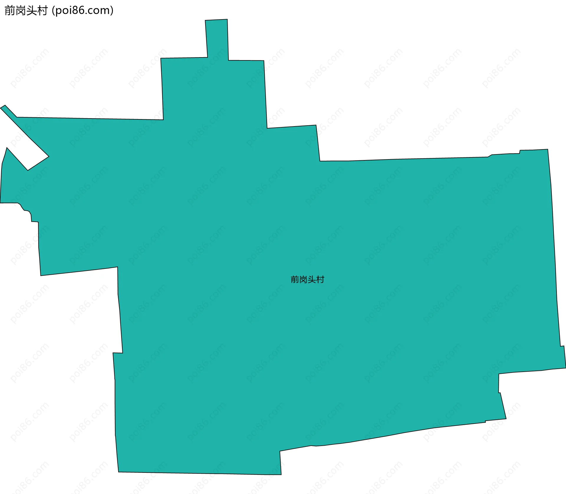 前岗头村边界地图