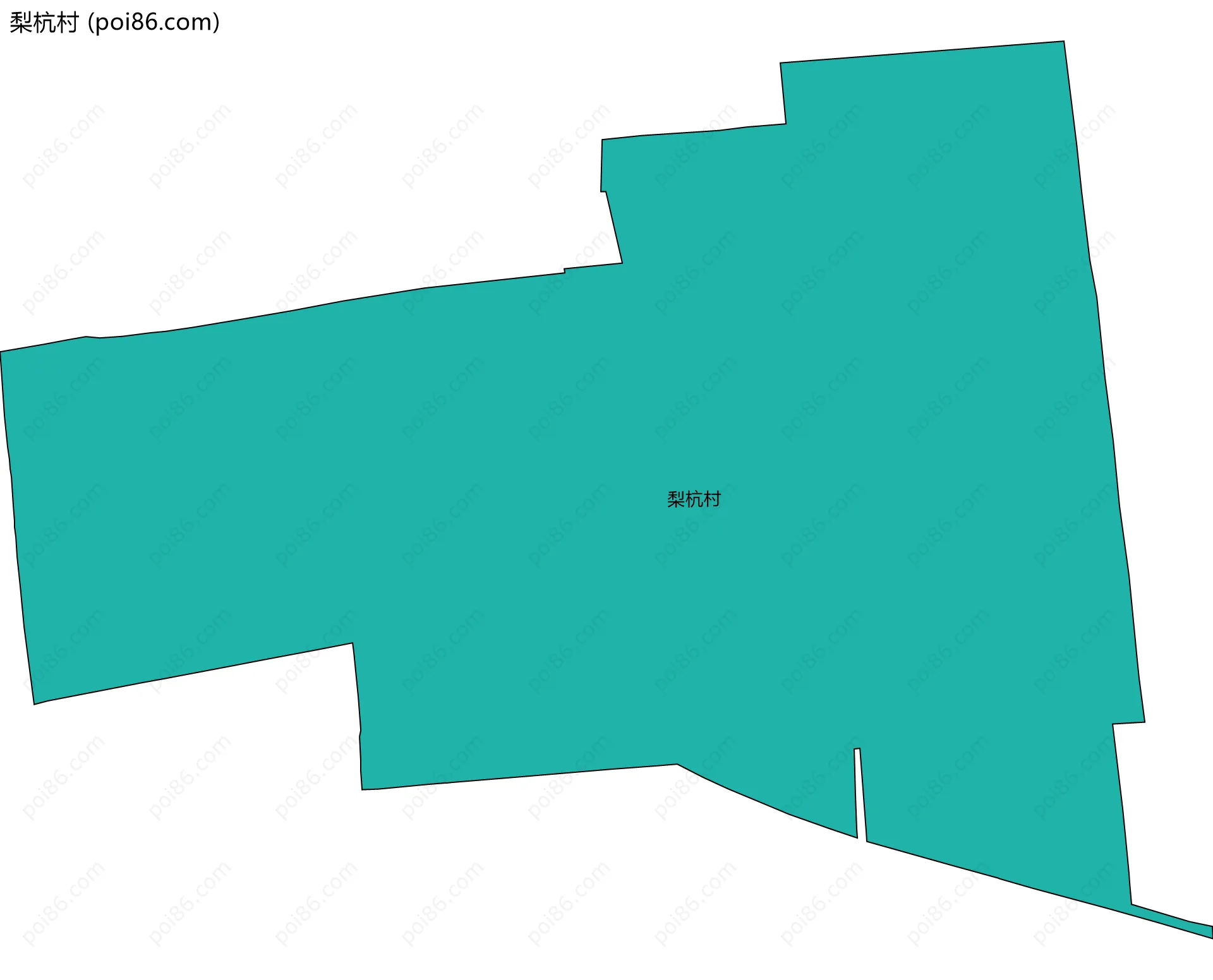 梨杭村边界地图