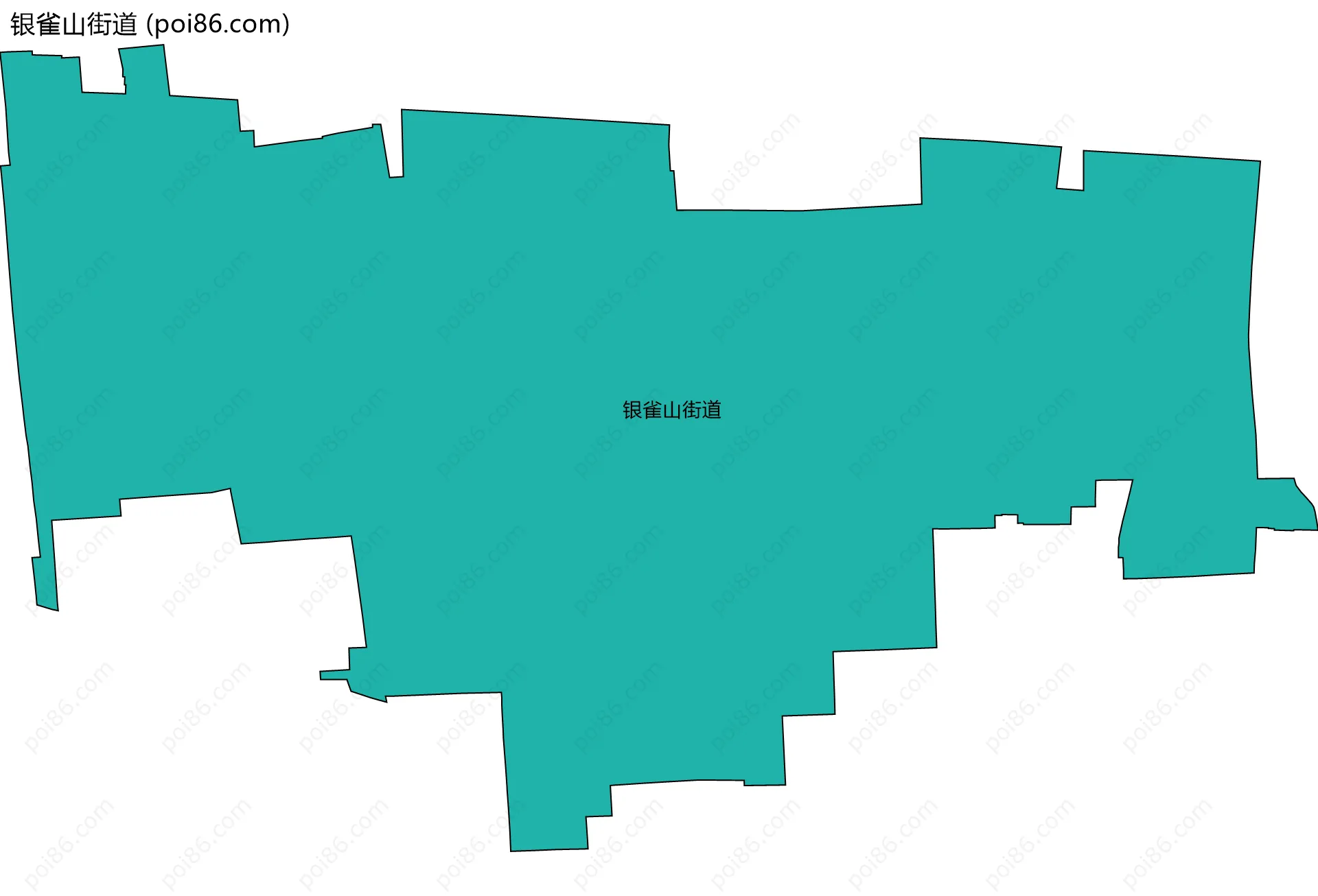 银雀山街道边界地图