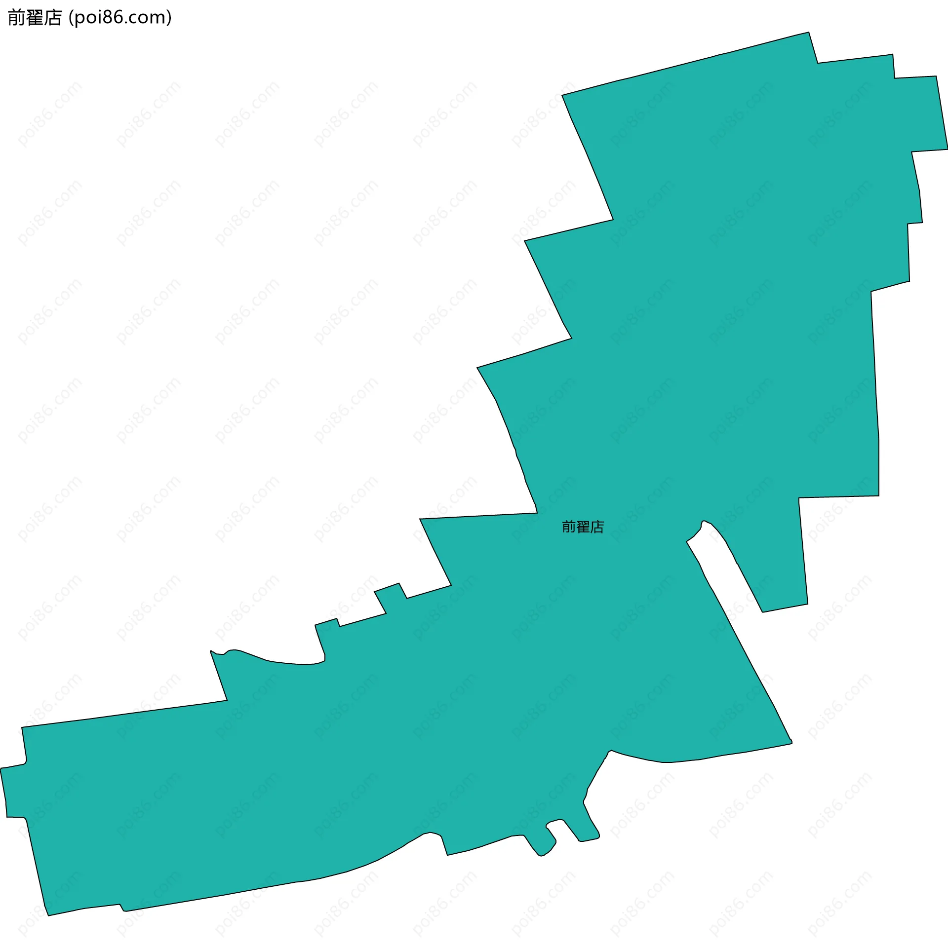 前翟店边界地图