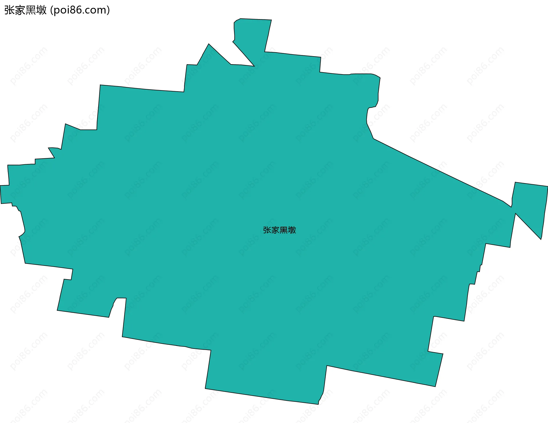 张家黑墩边界地图