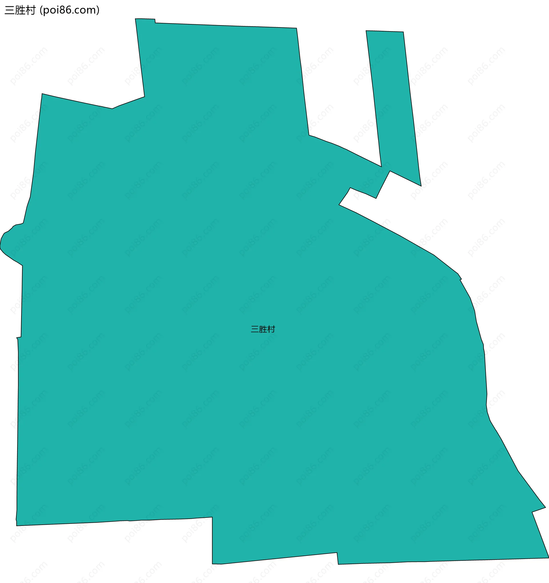 三胜村边界地图