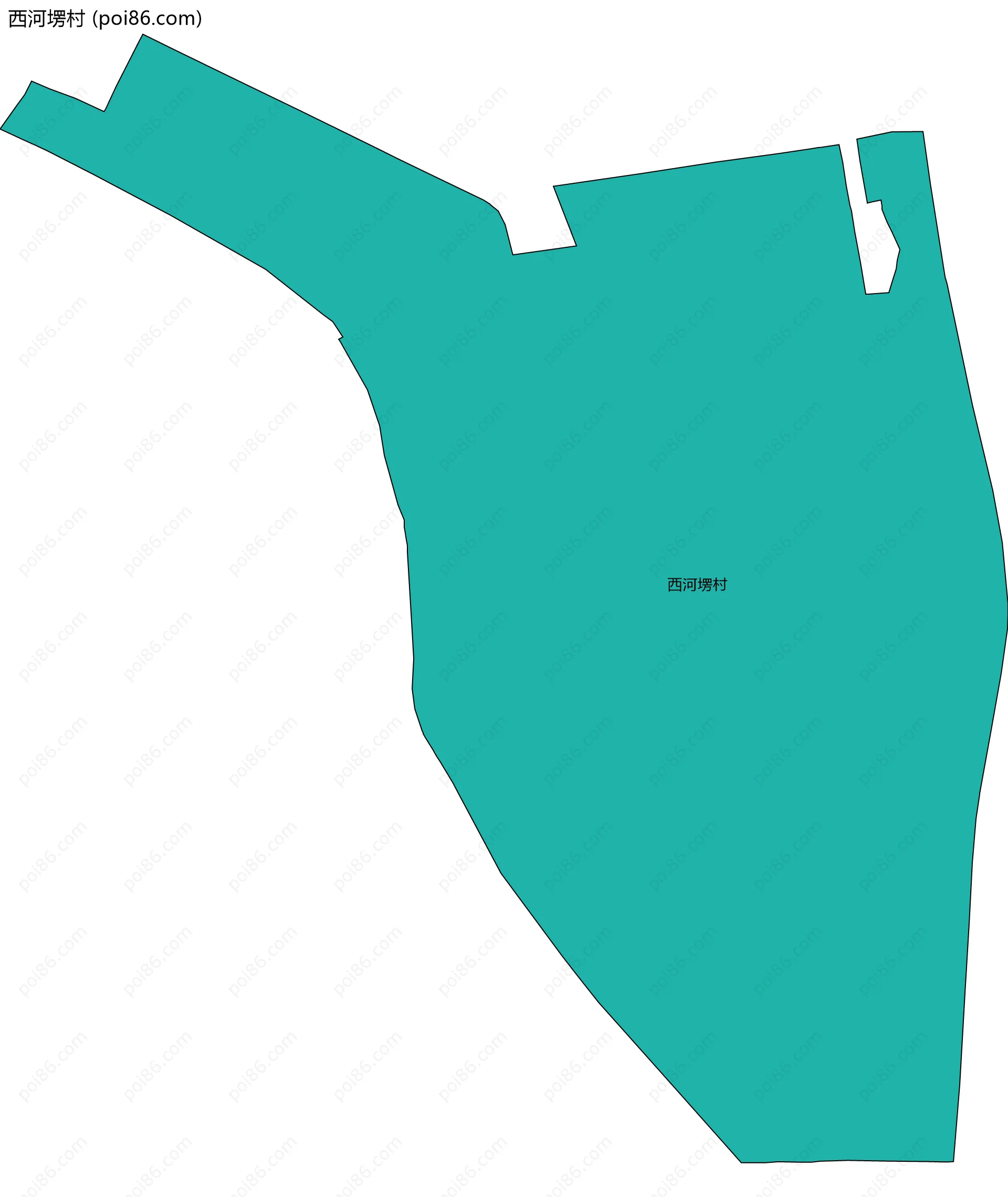西河塄村边界地图