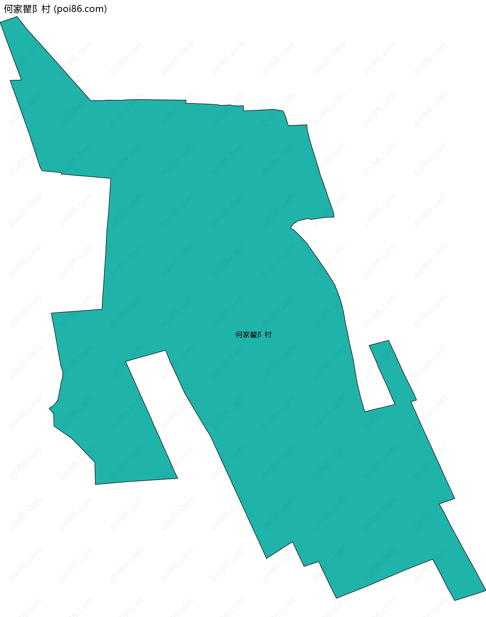 何家瞿阝村边界地图