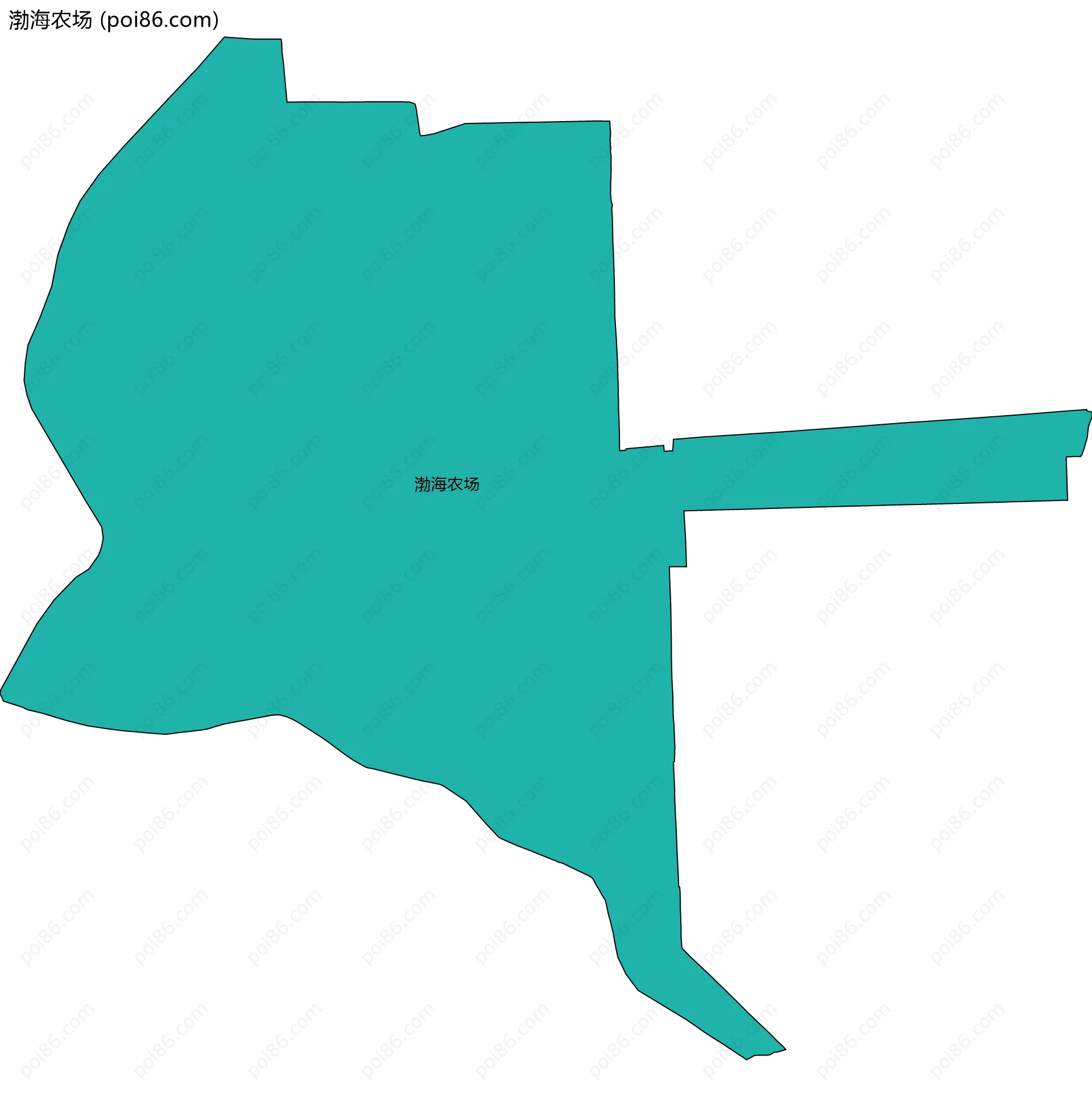 渤海农场边界地图