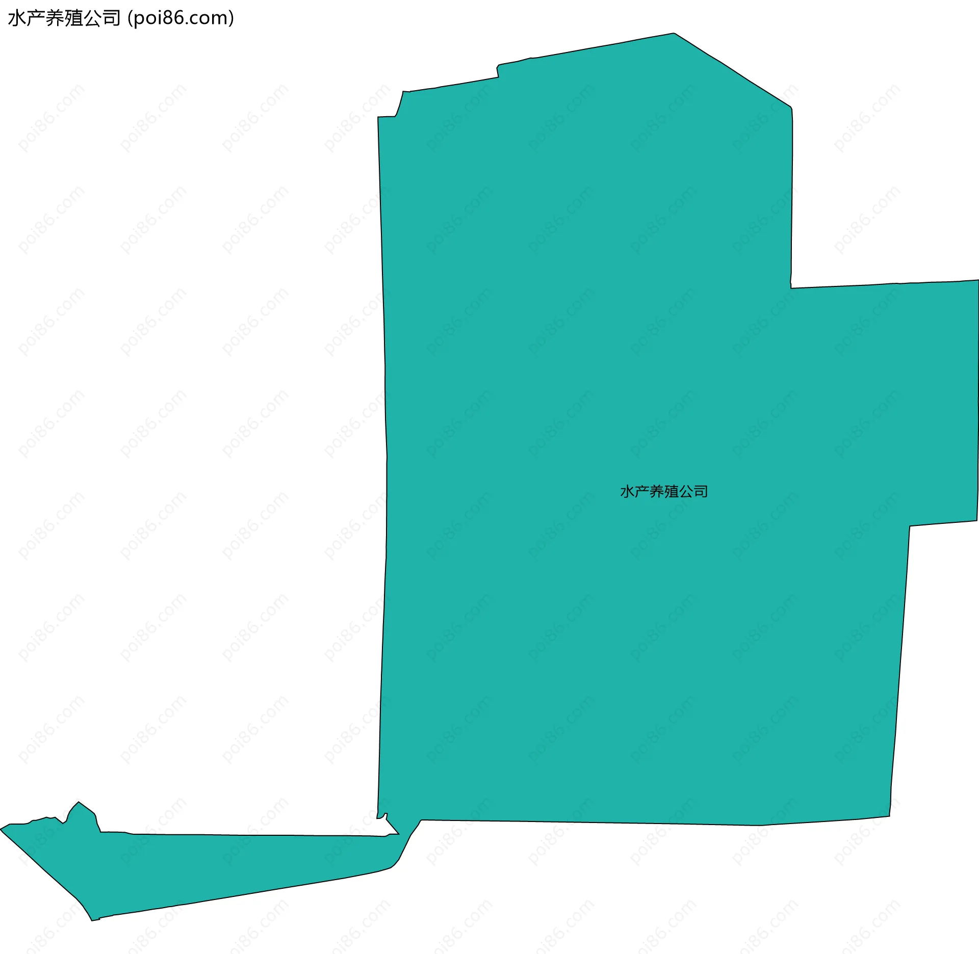 水产养殖公司边界地图