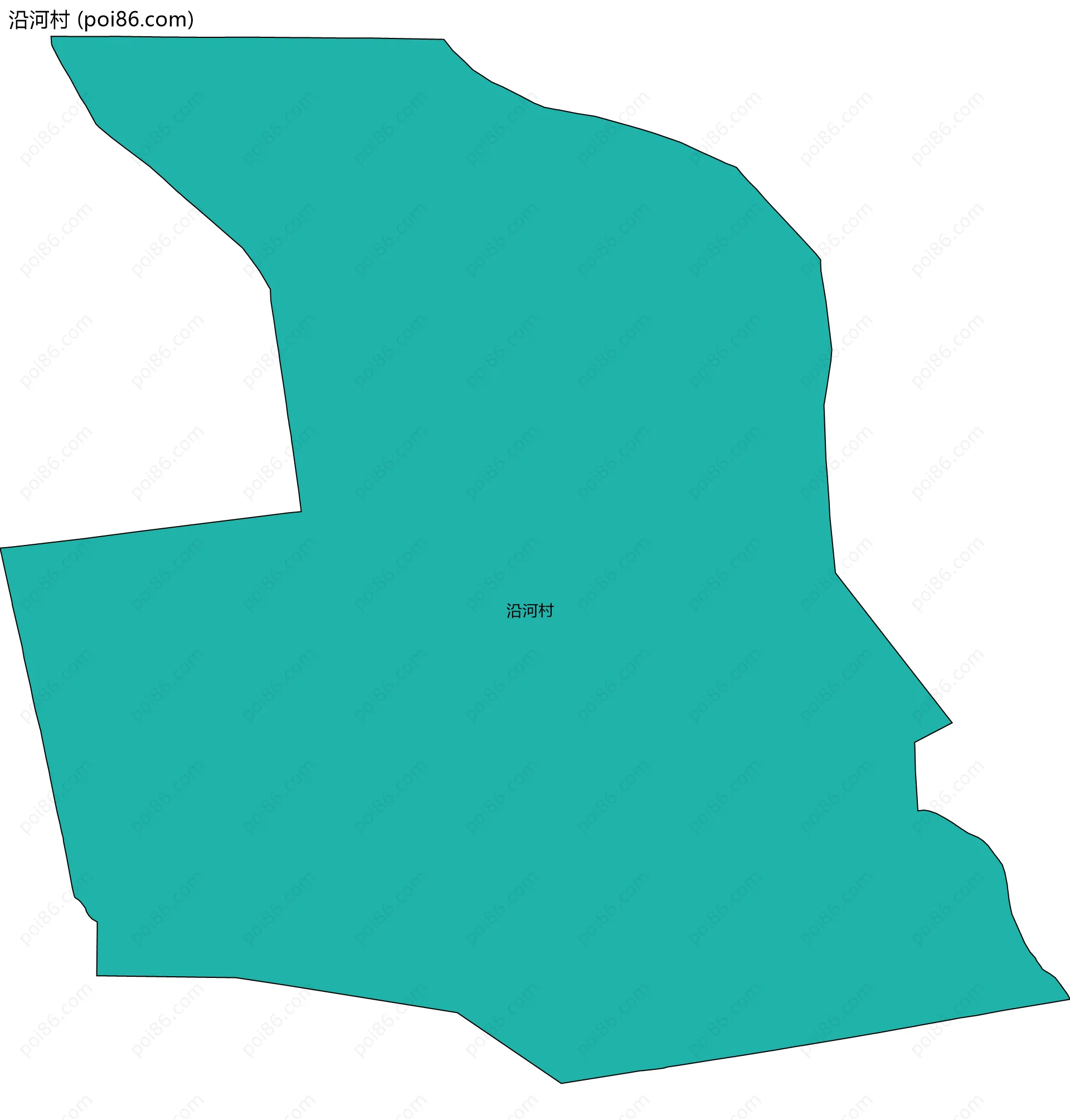 沿河村边界地图