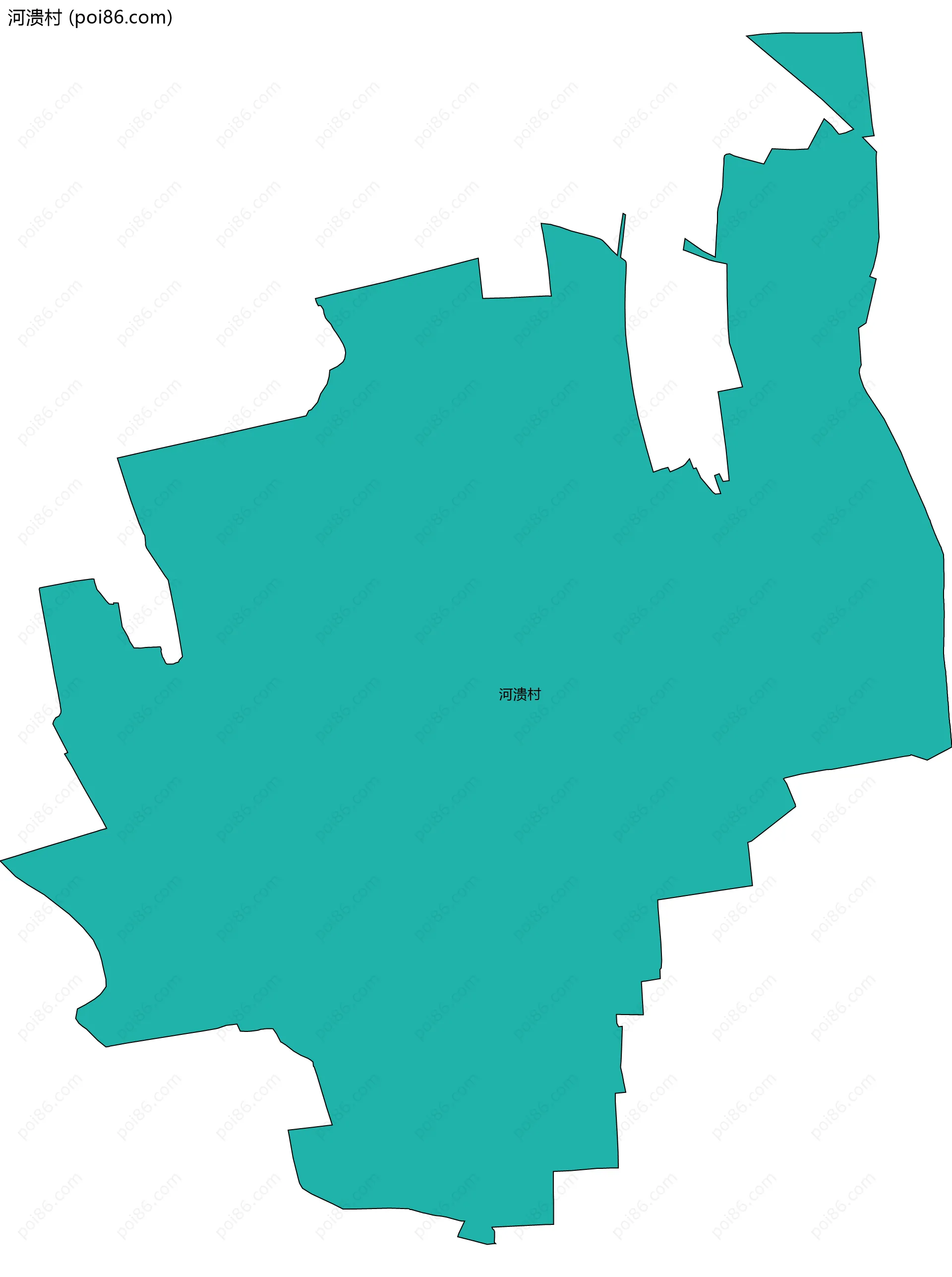 河溃村边界地图