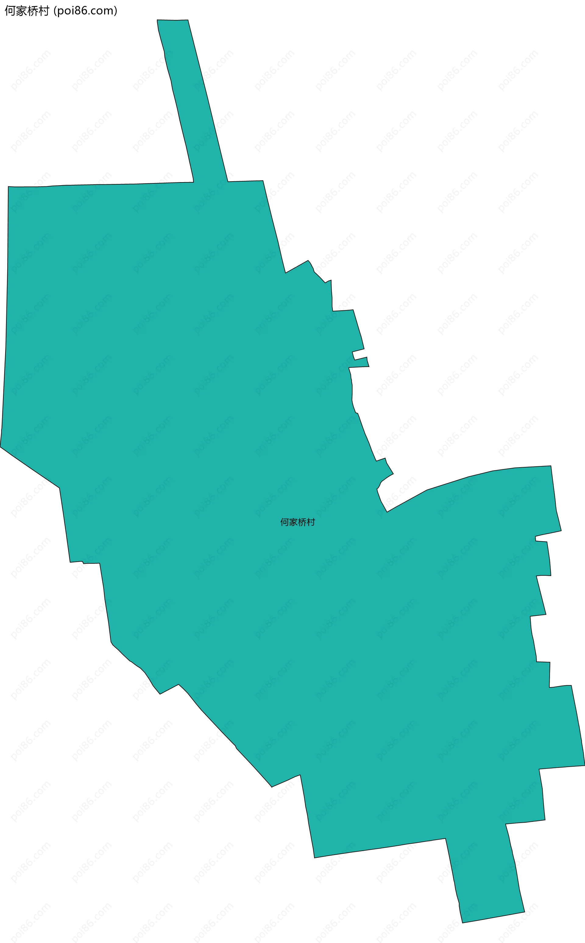 何家桥村边界地图