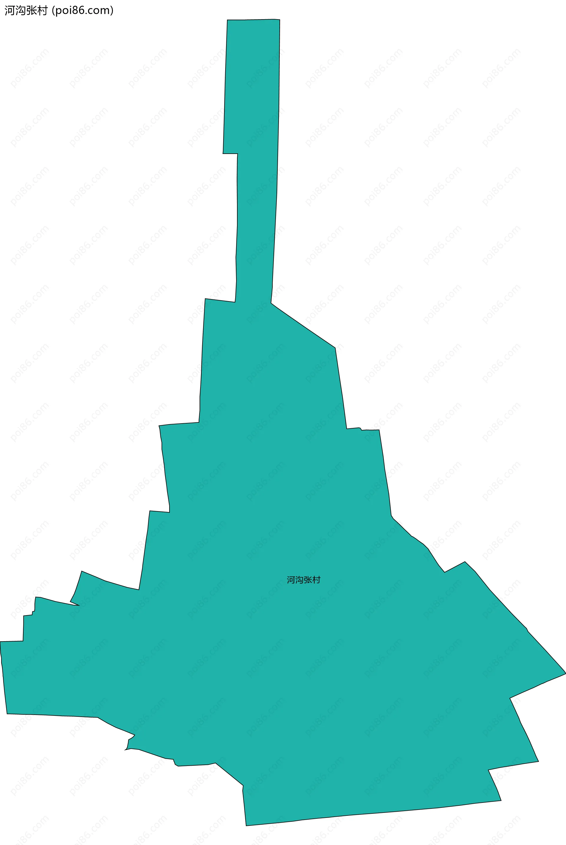 河沟张村边界地图