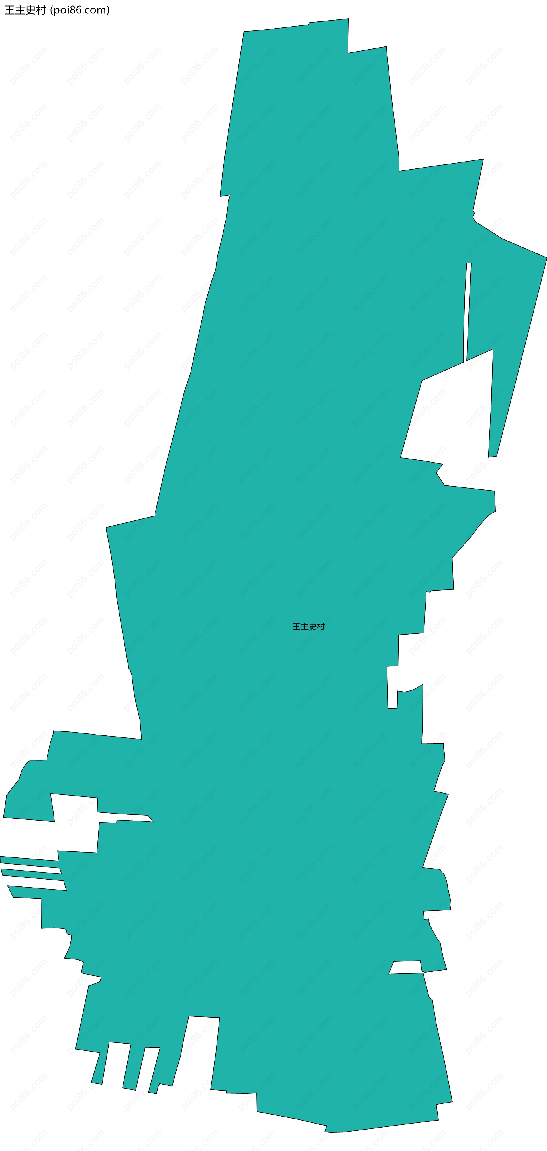 王主史村边界地图