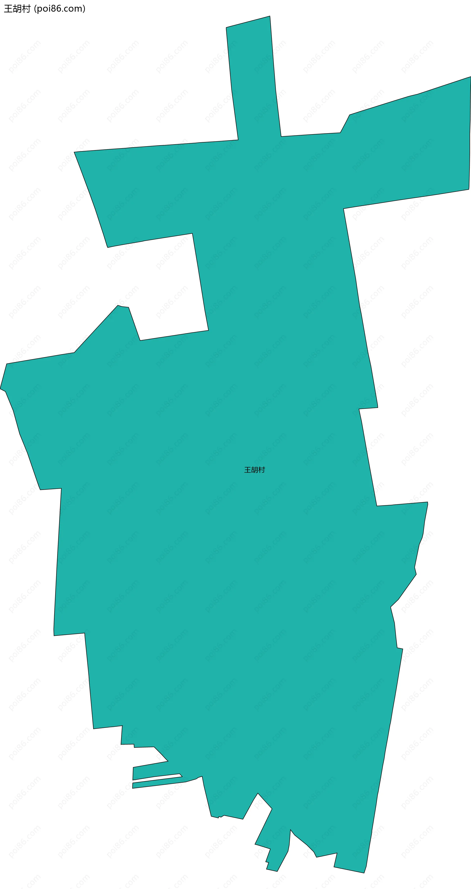 王胡村边界地图