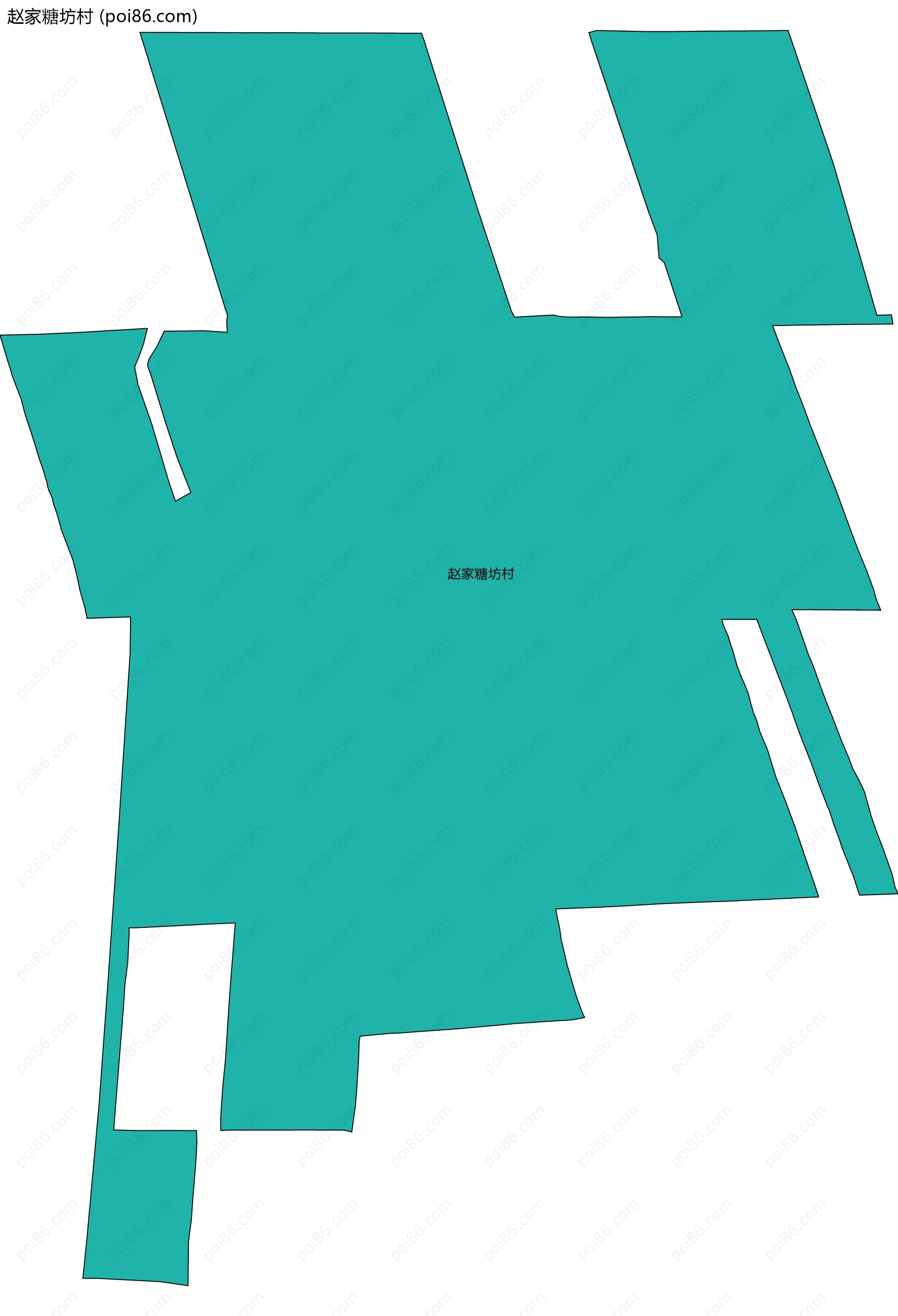 赵家糖坊村边界地图